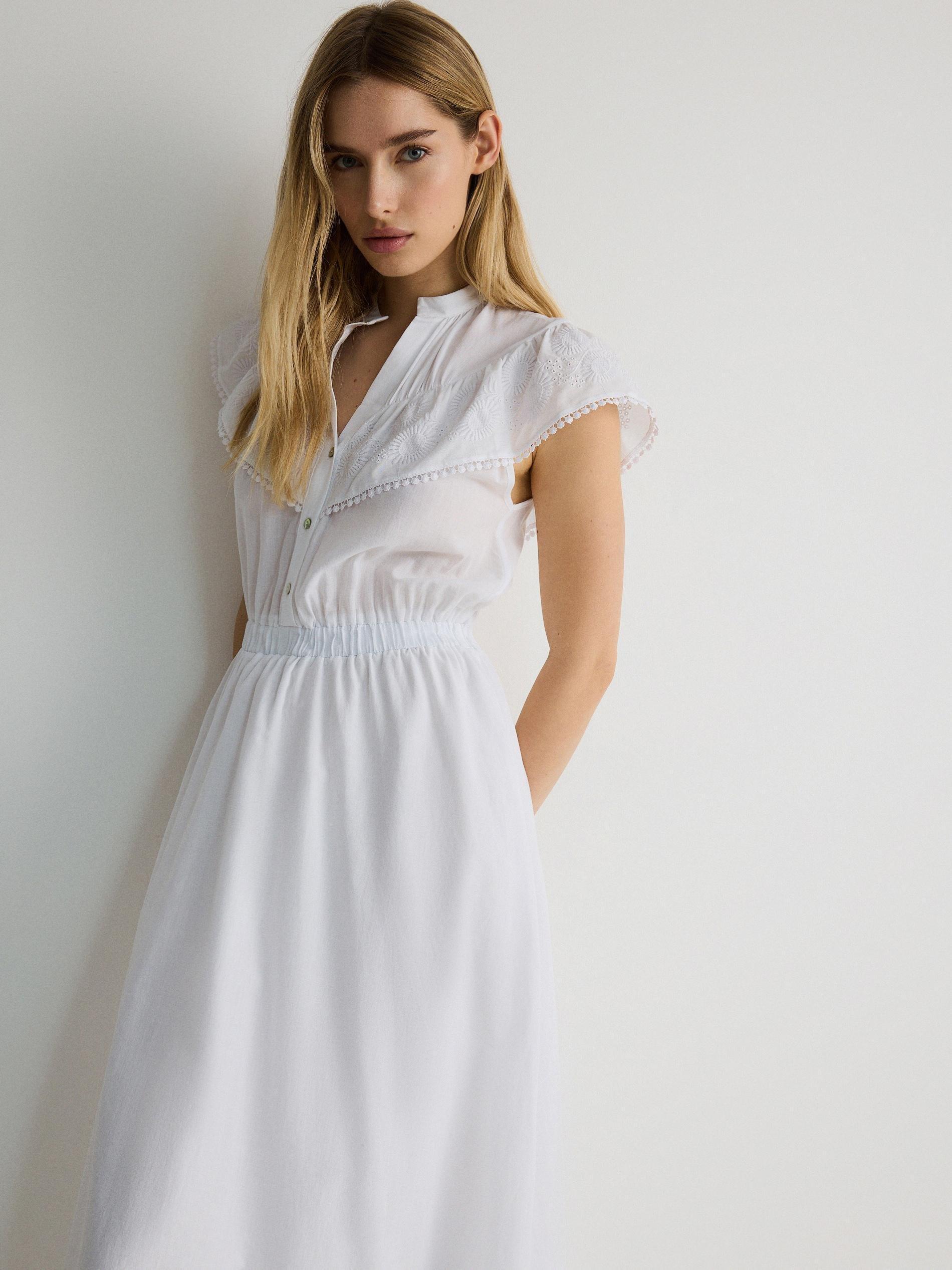 White Embroidered Dress, , large image number 2