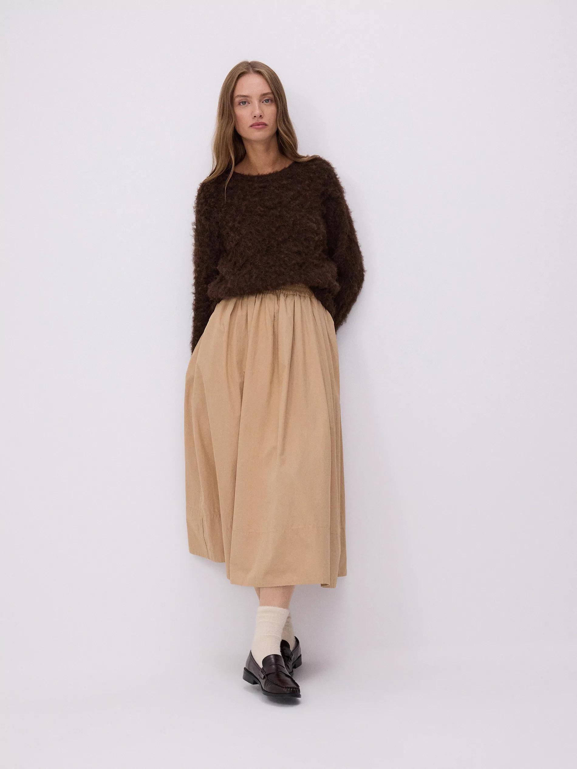beige Midi skirt, , large image number 1