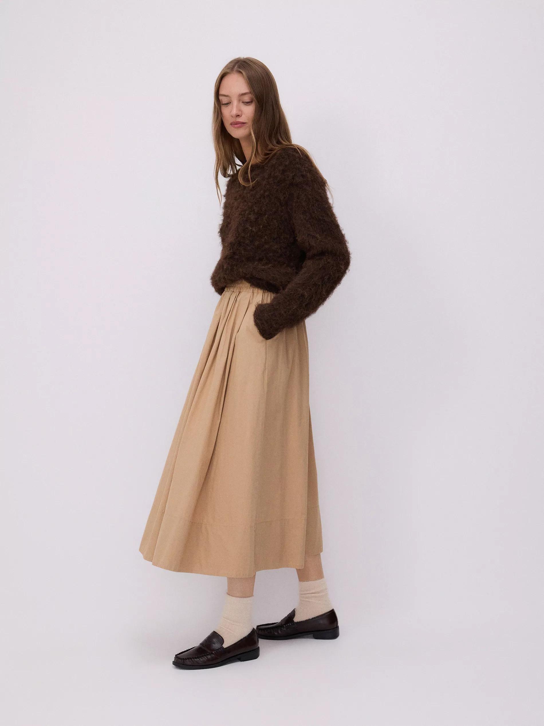 beige Midi skirt, , large image number 3
