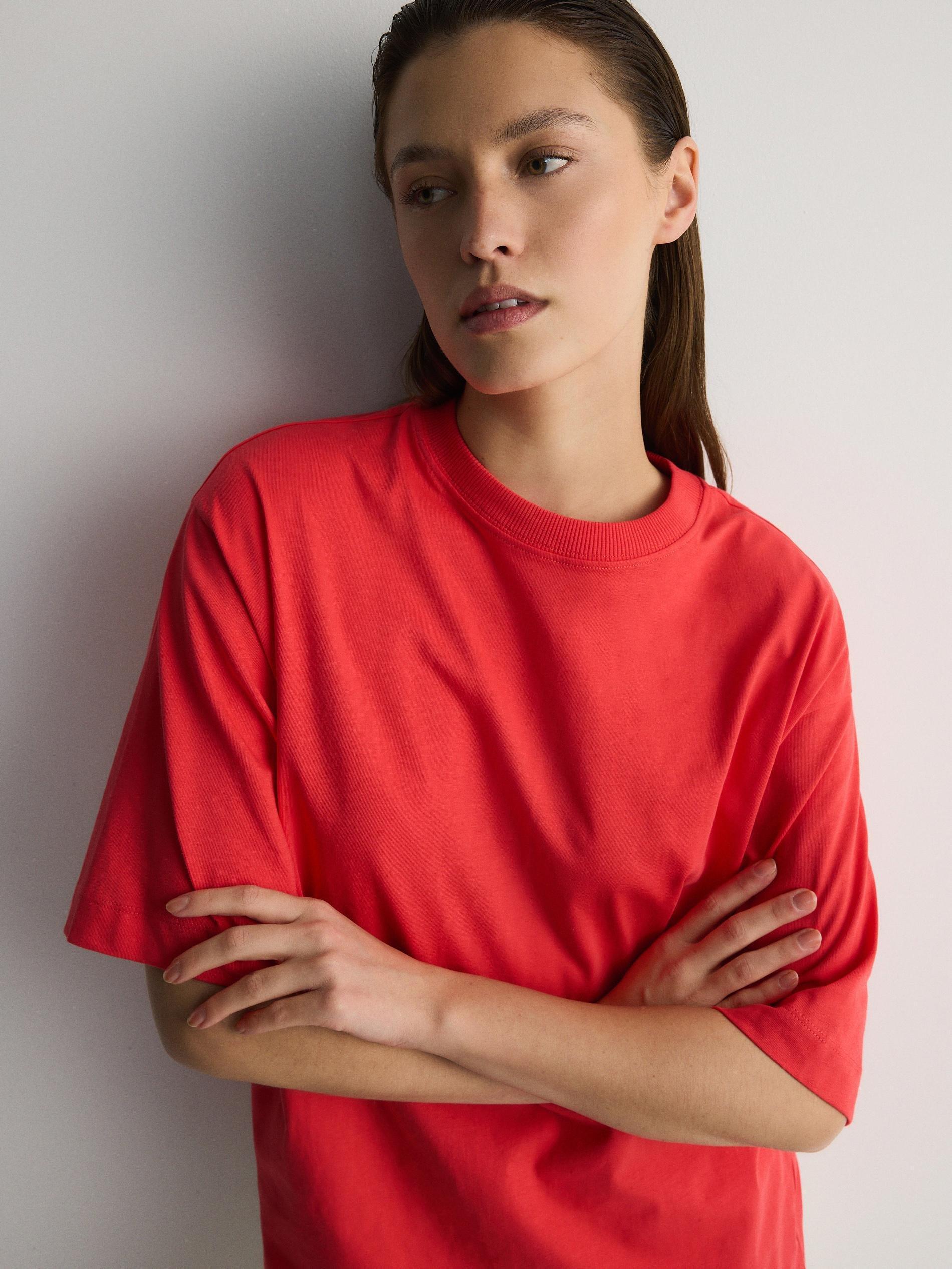 Red Oversized T-Shirt, , large image number 2