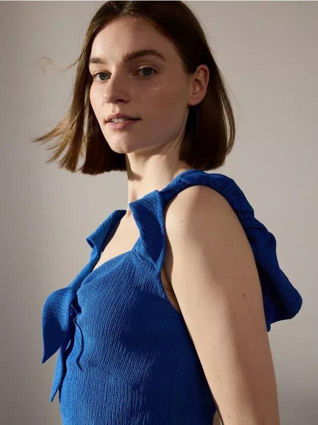 Blue Tied Top, , large image number 0