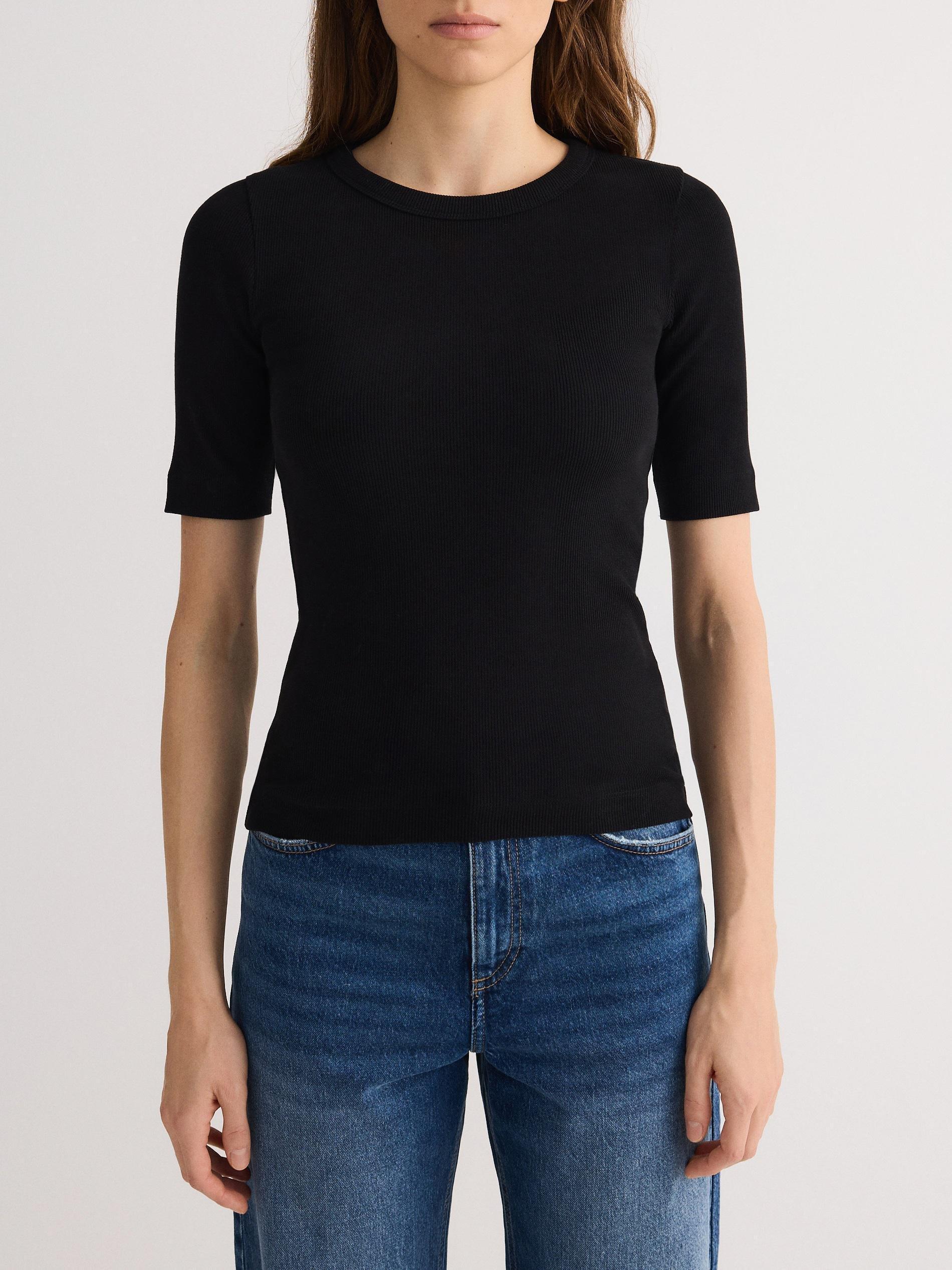 Black Slim Fit T-Shirt, , large image number 0
