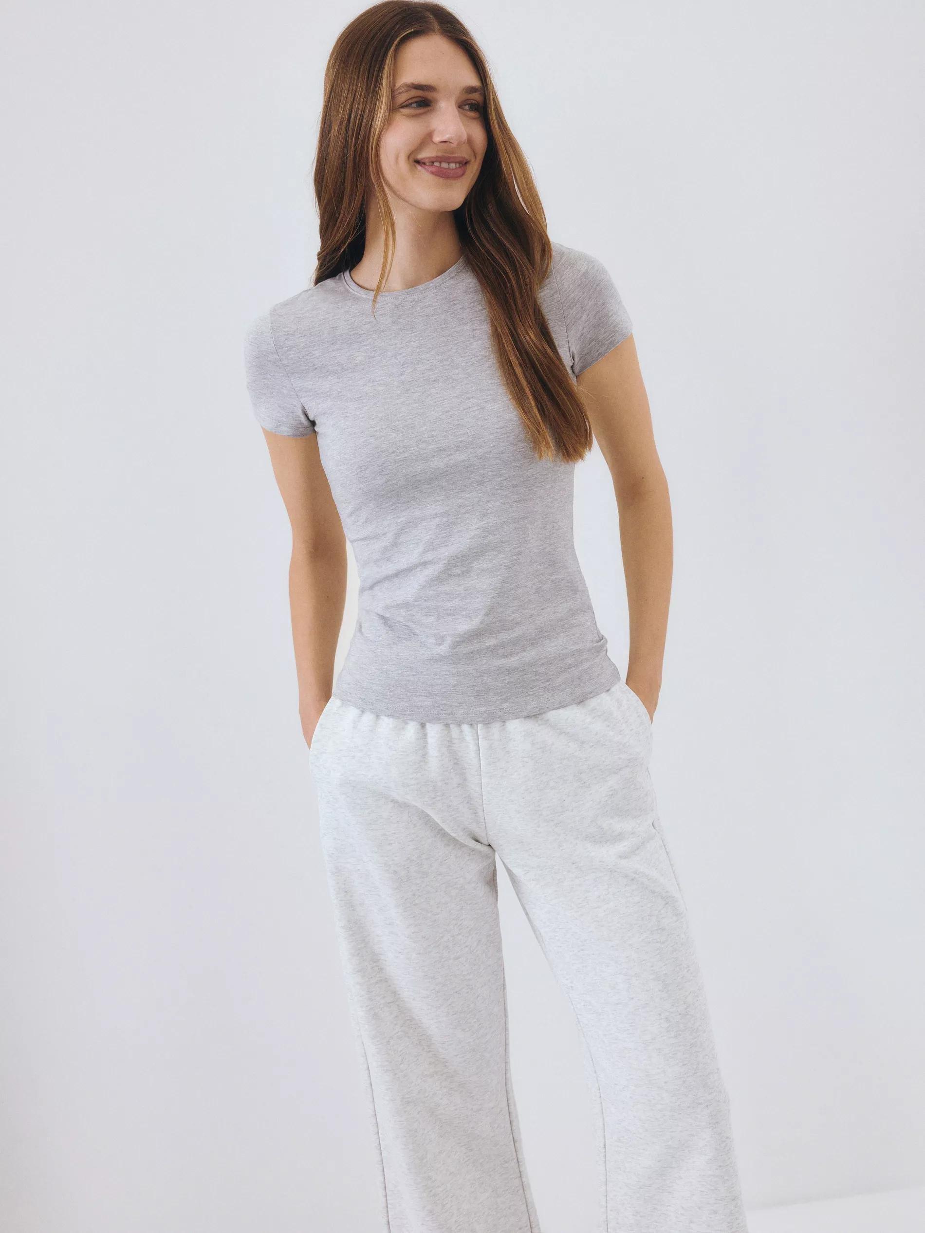 Grey Slim Fit Cotton T-Shirt, , large image number 2
