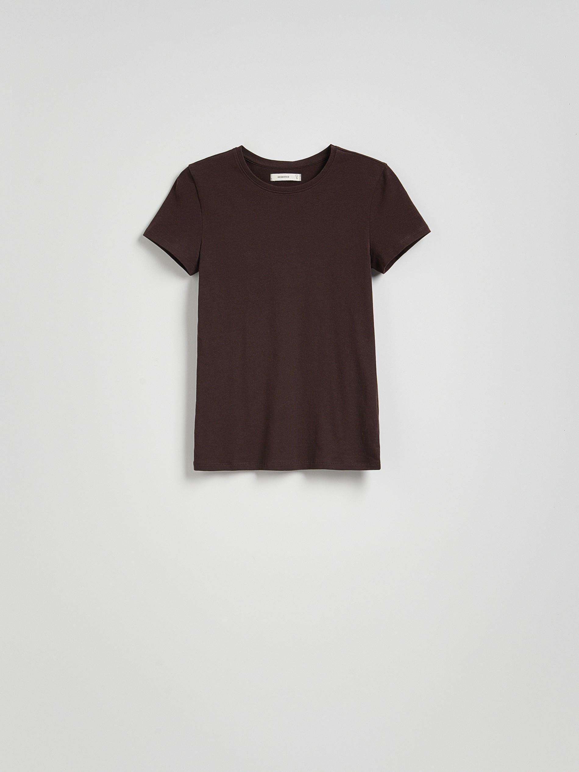 Brown Slim Fit Cotton T-Shirt, , large image number 0