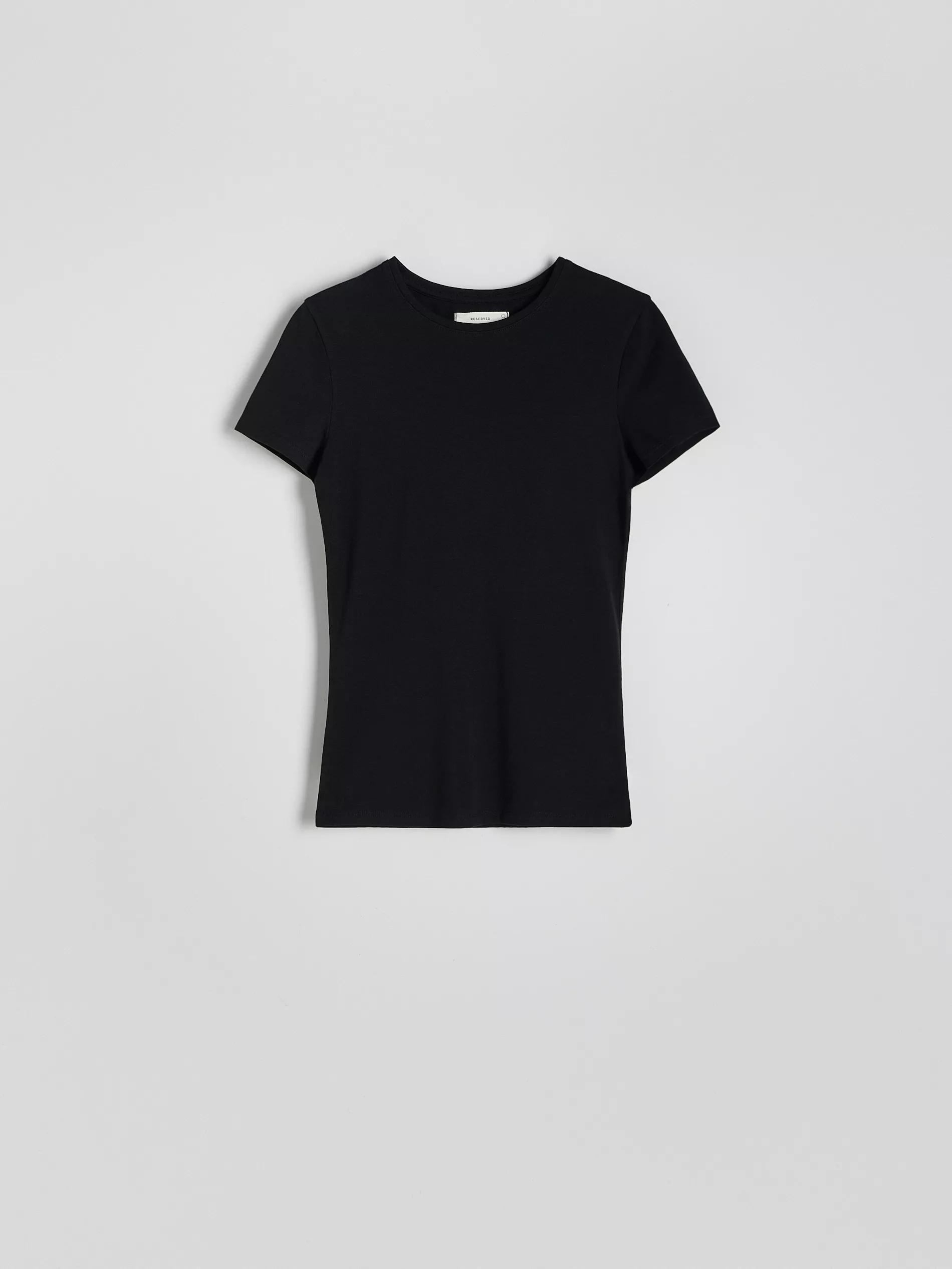 BLACK Slim fit cotton T-shirt, , large image number 5