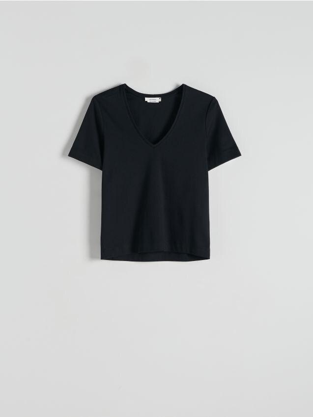 Black V Neck Blouse, , large image number 0