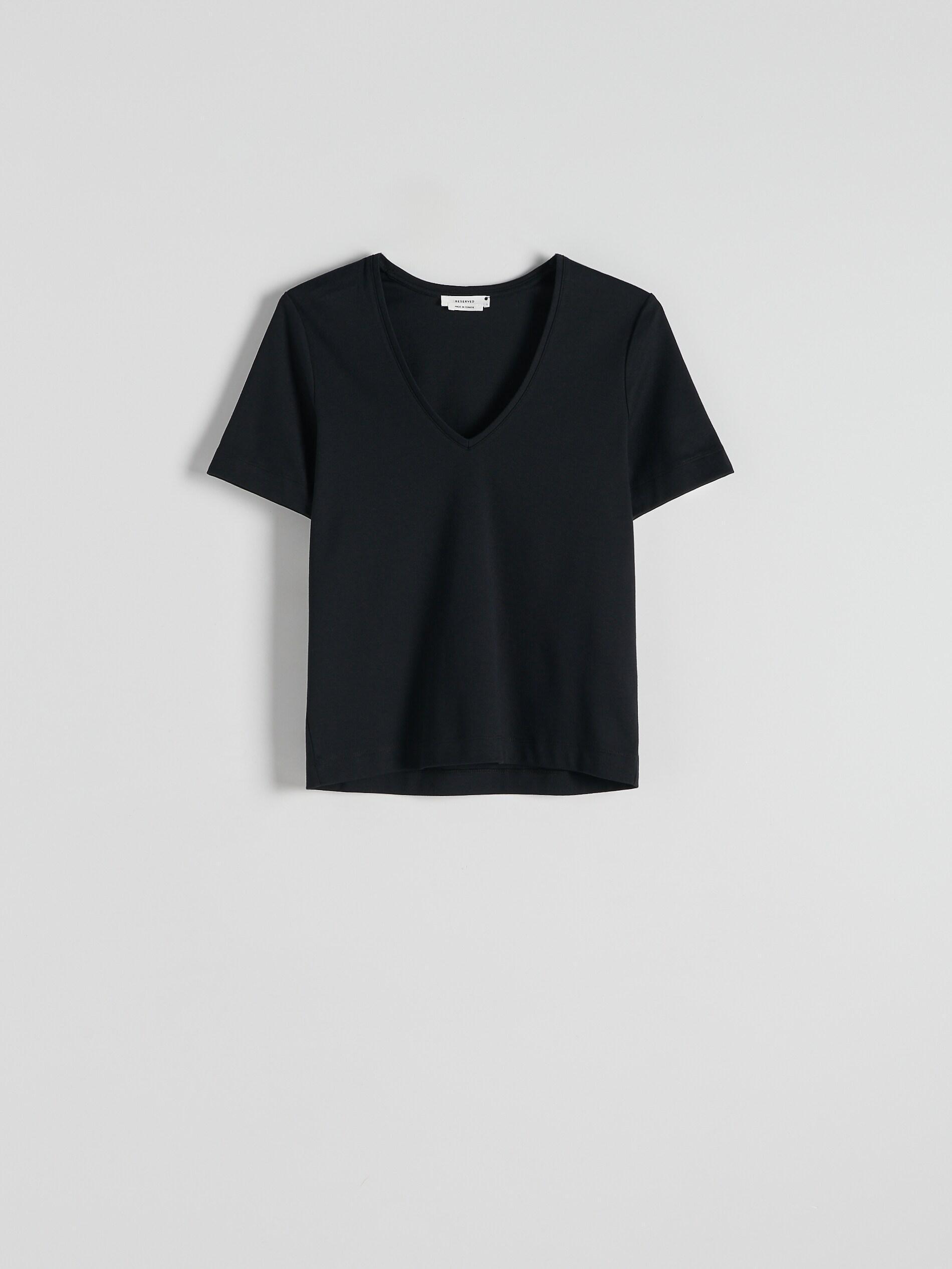 Black V Neck Blouse, , large image number 1
