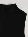 Reserved - black Blouse with stand up collar