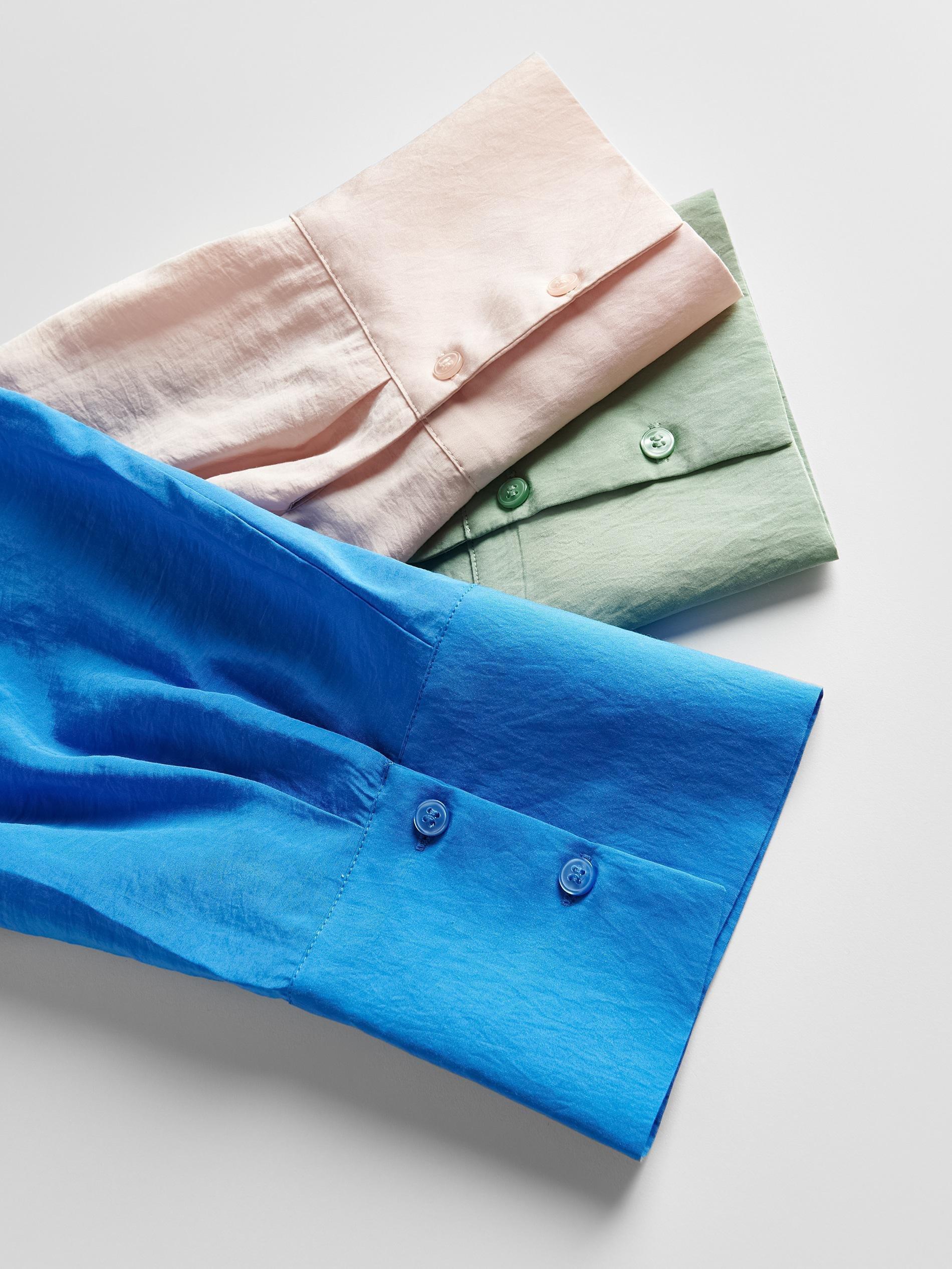 Blue Classic Collar Modal Rich Shirt, , large image number 5