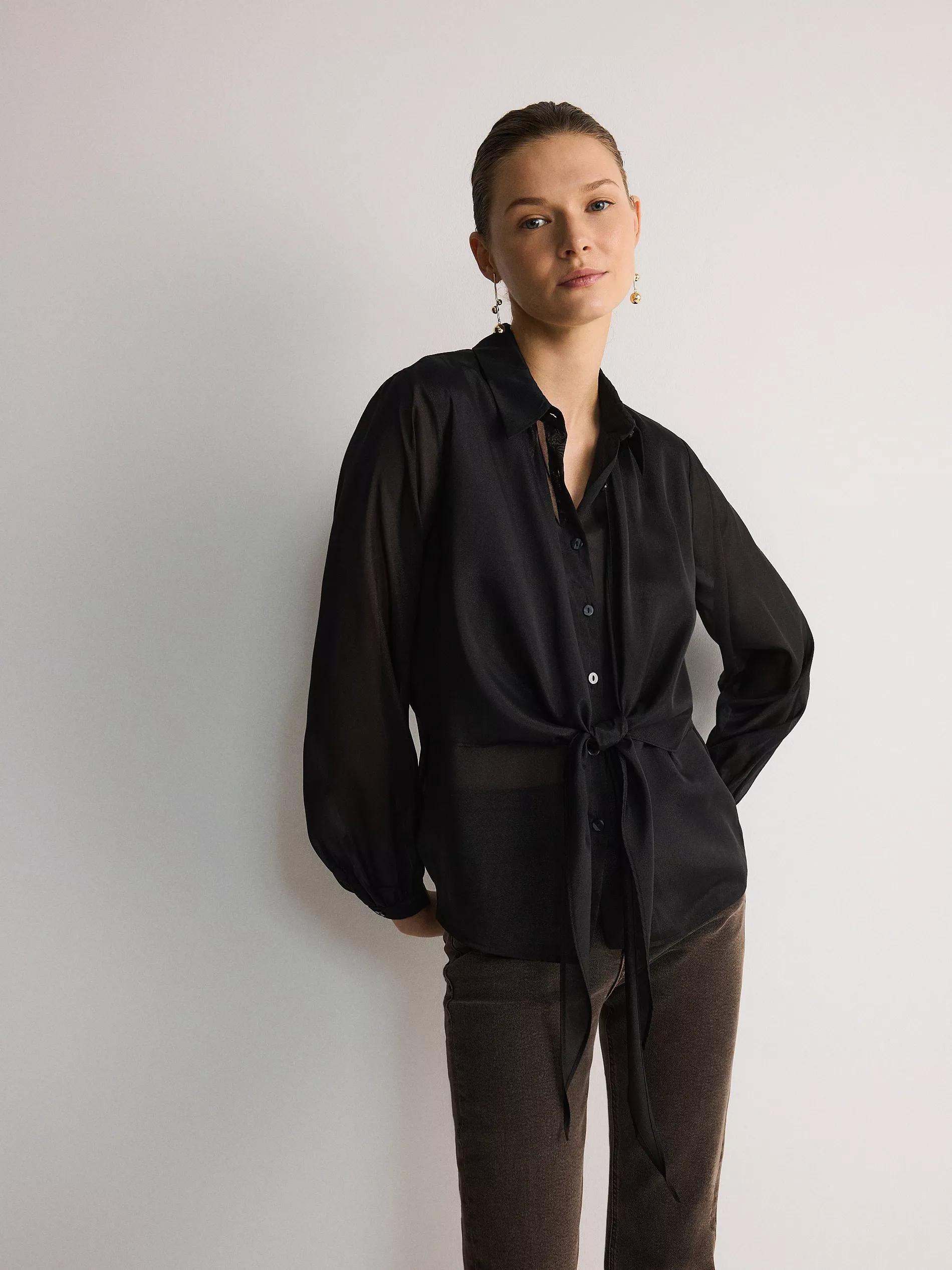 Black Shirt With Lacing, , large image number 4