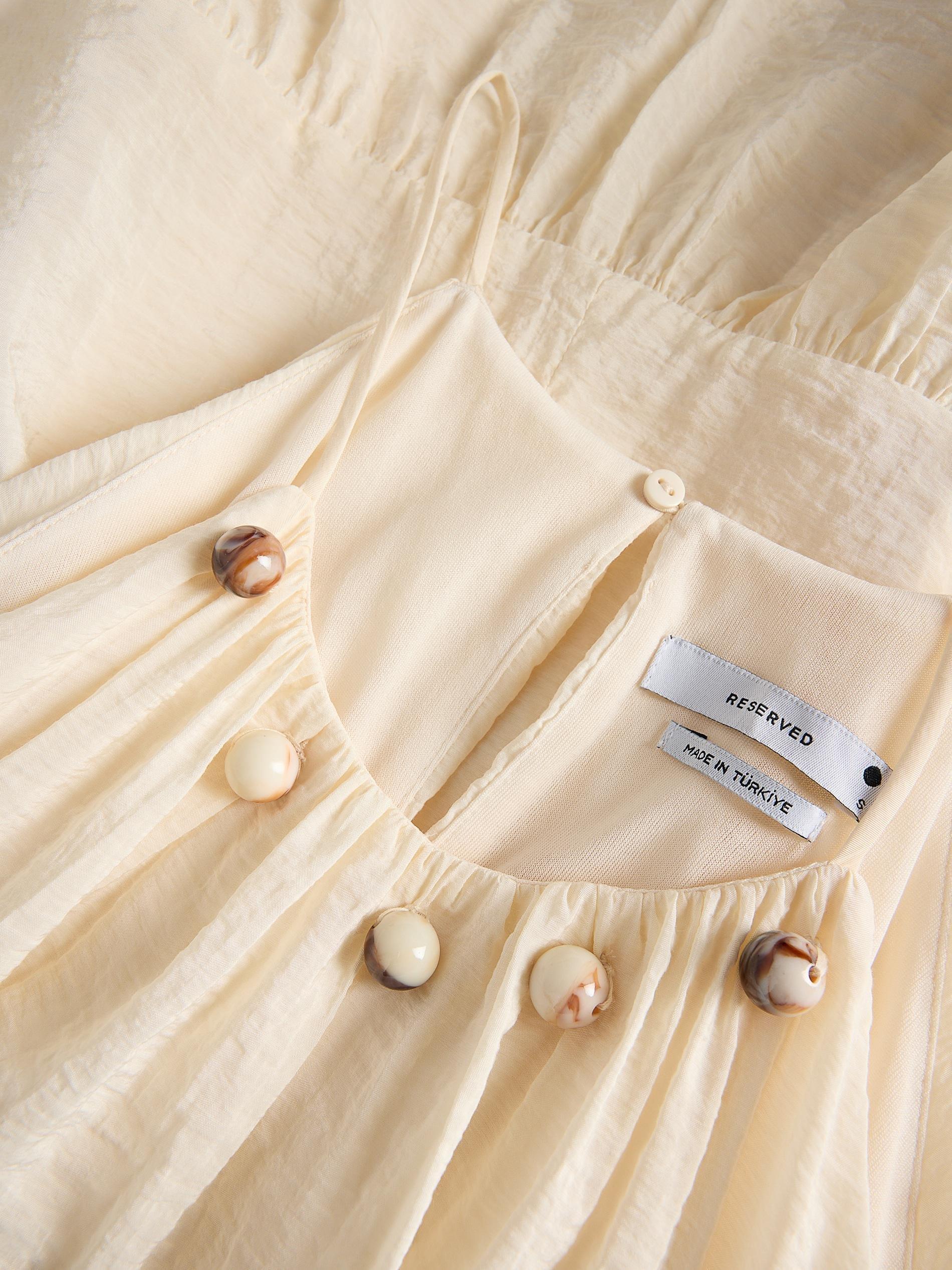 Beige Peplum Hem Blouse, , large image number 11