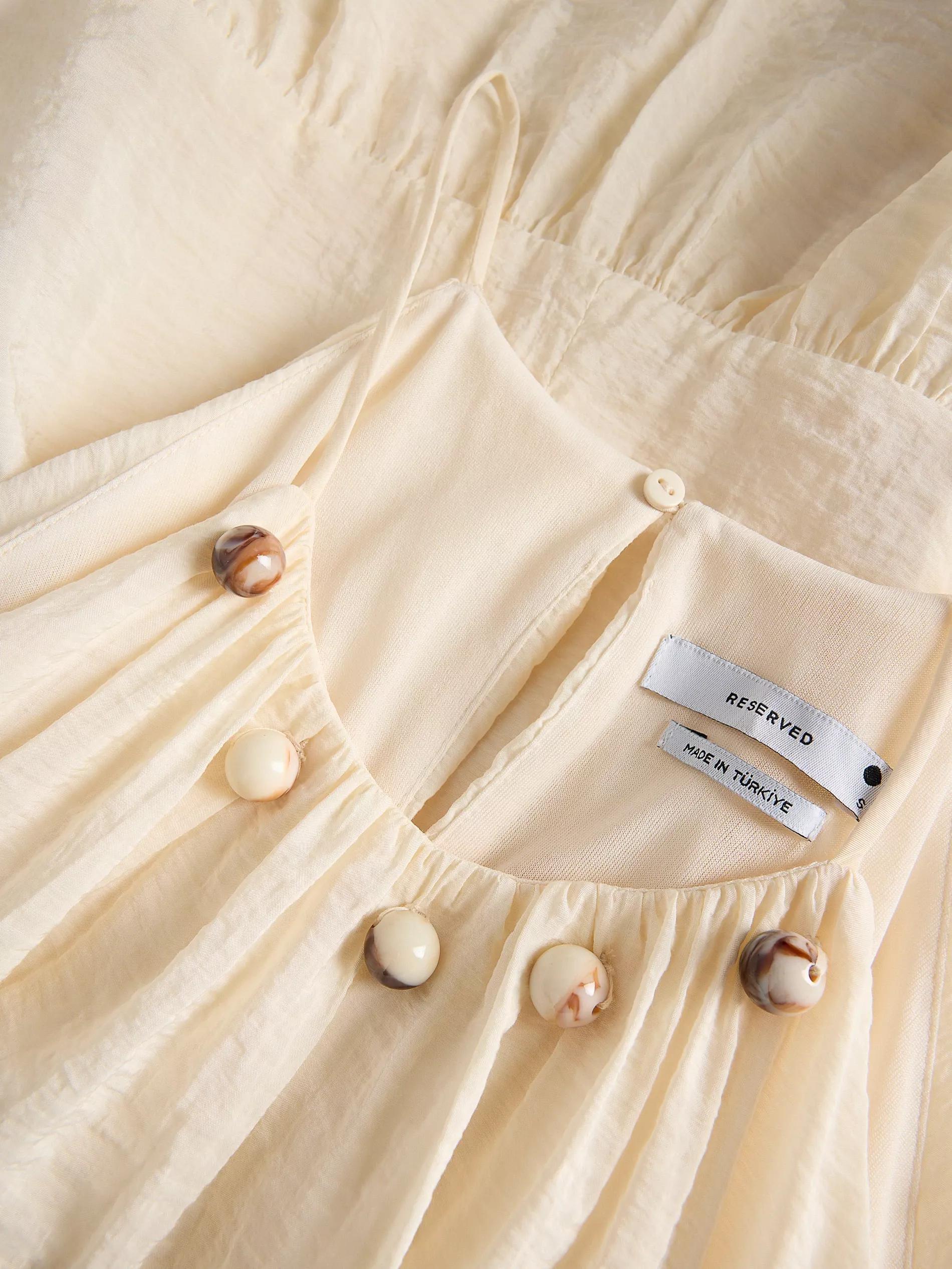 Beige Peplum Hem Blouse, , large image number 12