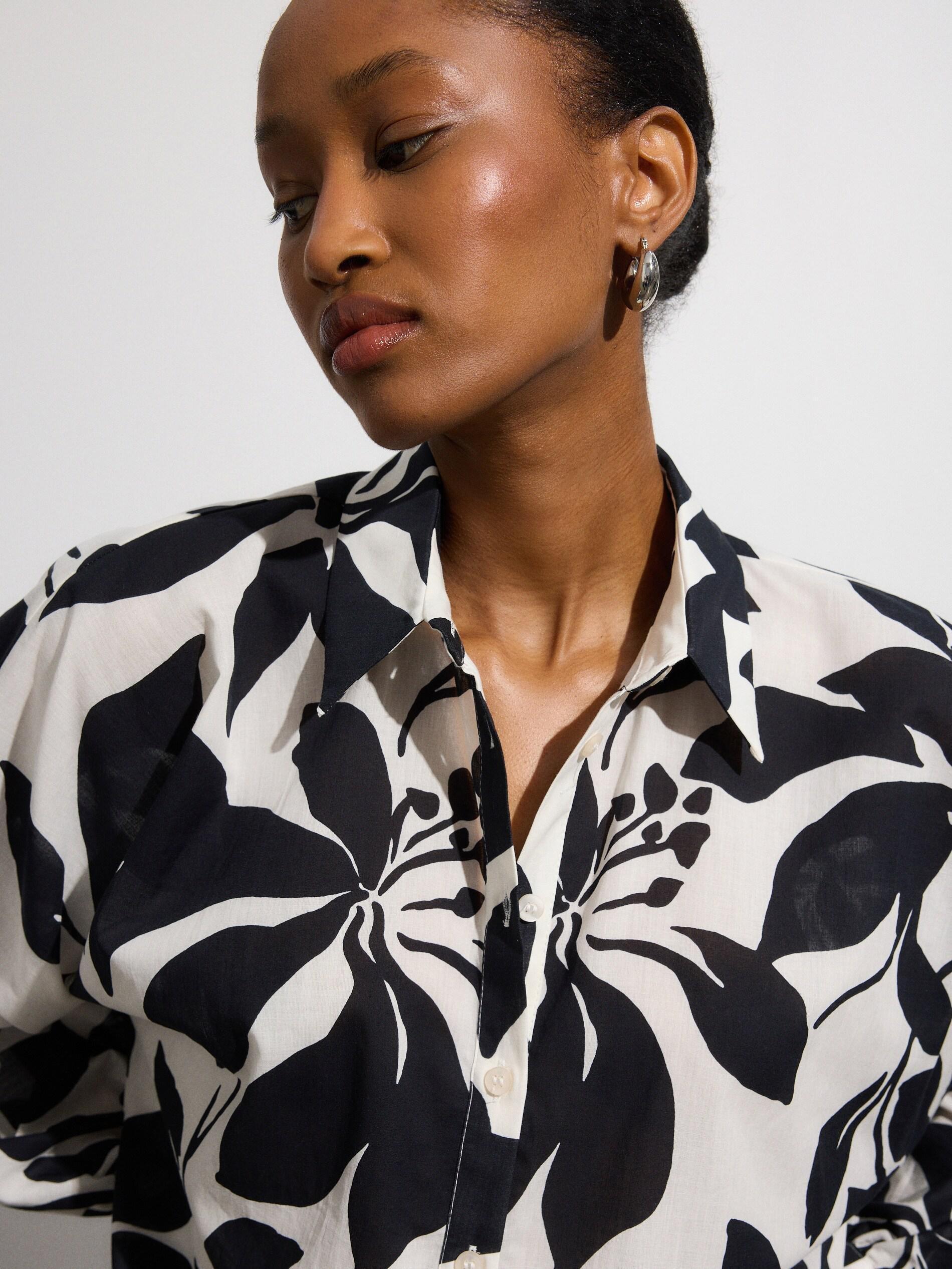 Multicolour Patterned Cotton Short Sleeve Shirt, , large image number 2