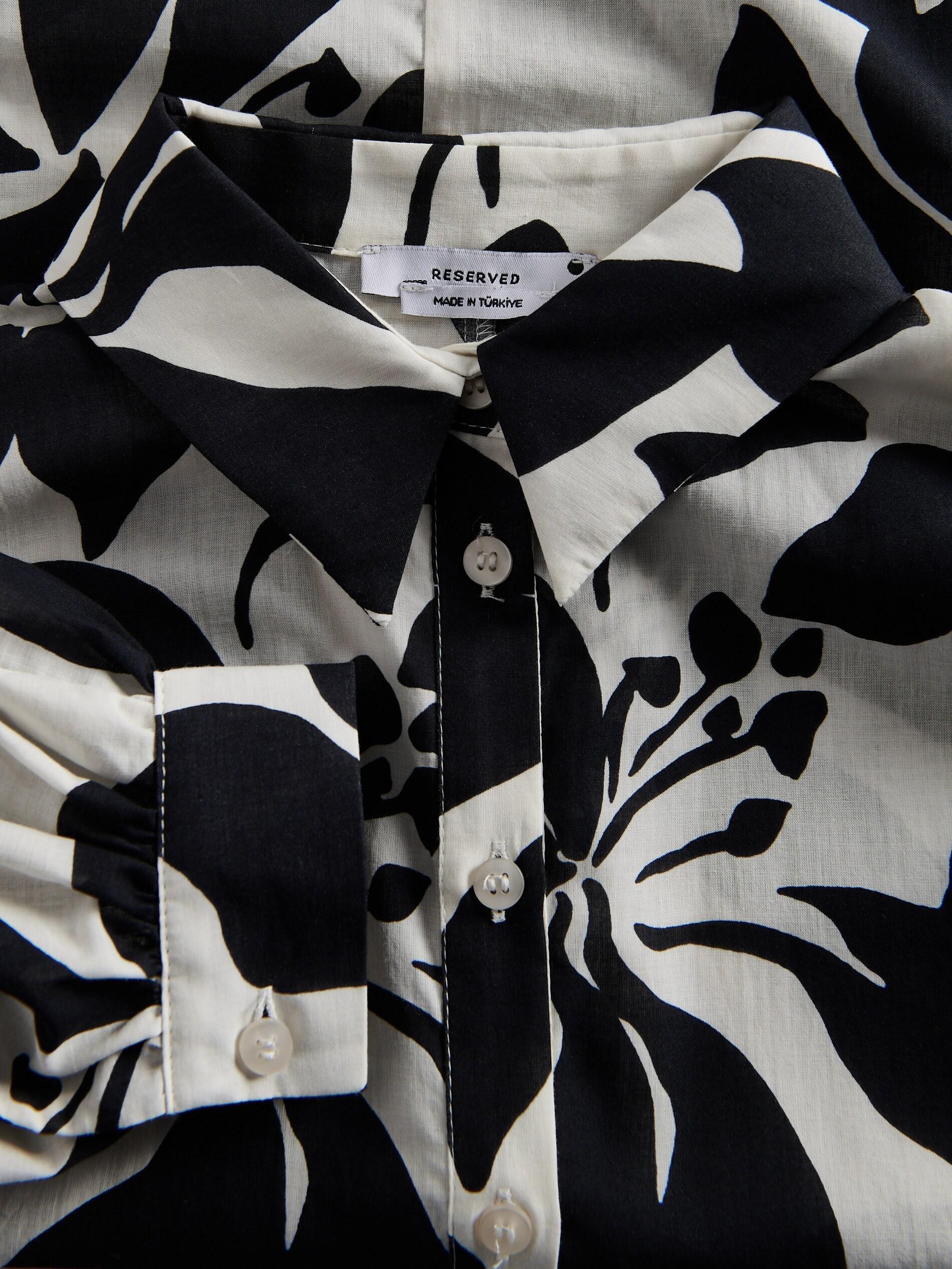 Multicolour Patterned Cotton Short Sleeve Shirt, , large image number 6