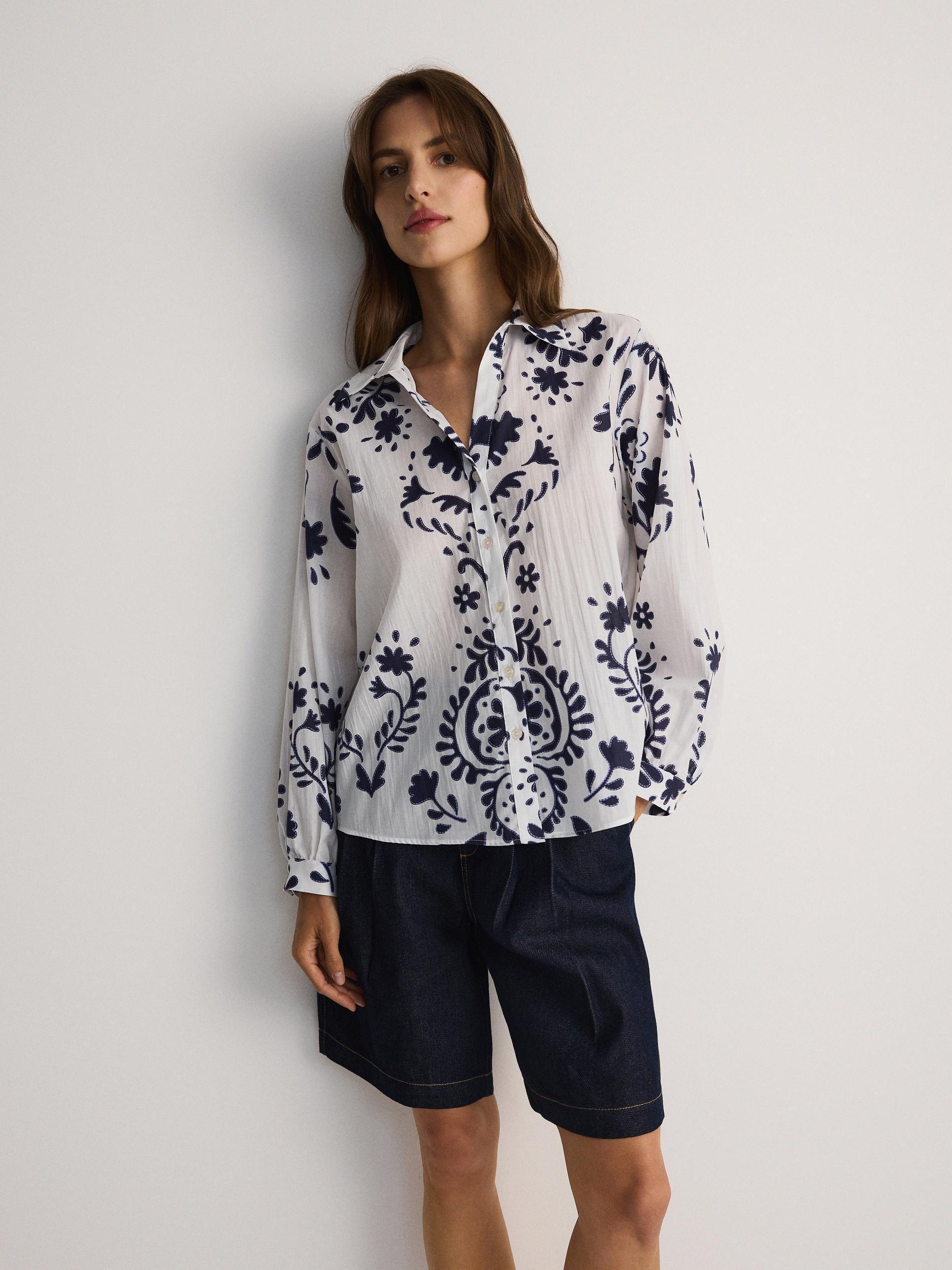 Multicolor Printed Cotton Shirt, , large image number 2