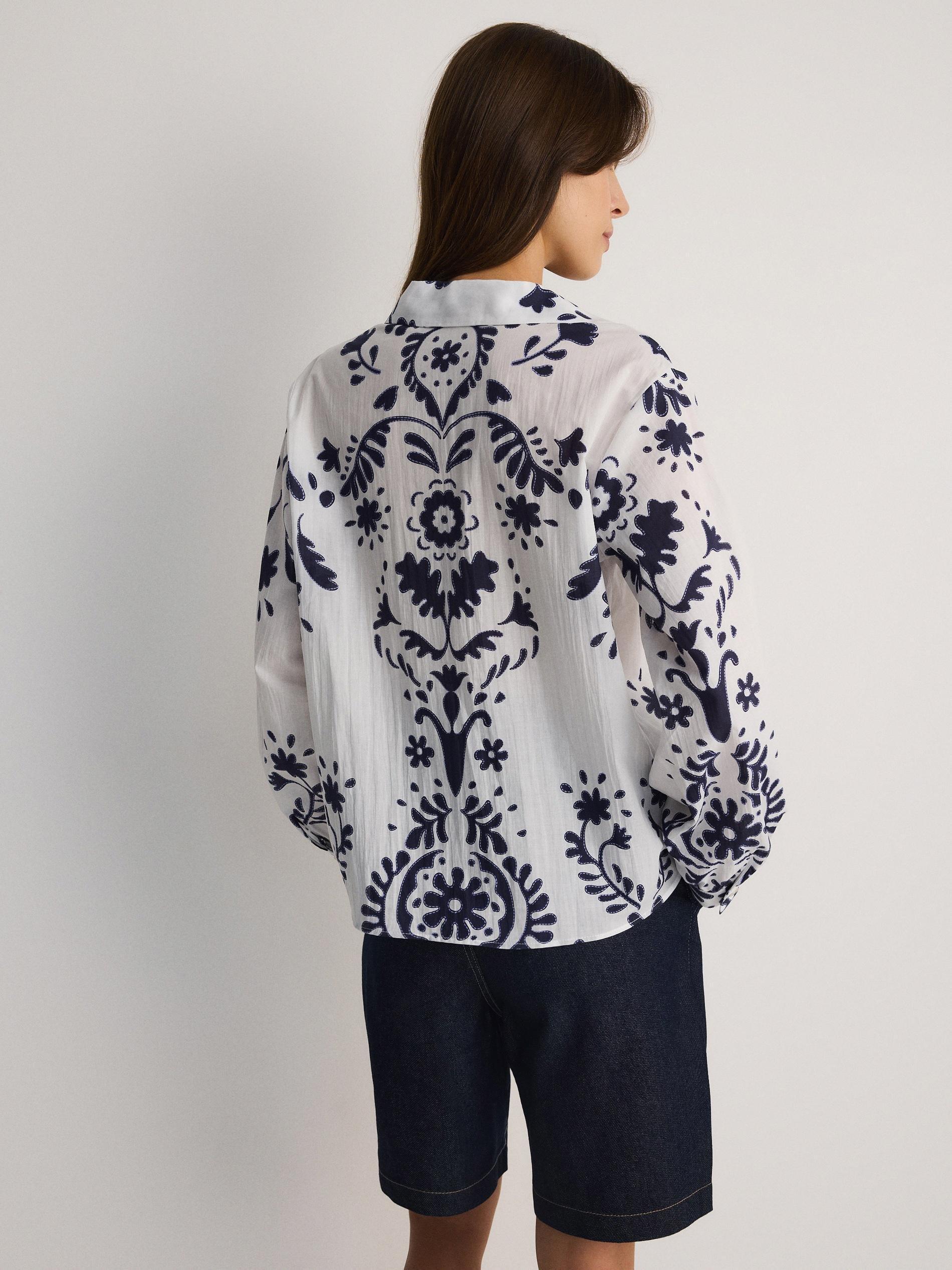 Multicolor Printed Cotton Shirt, , large image number 4