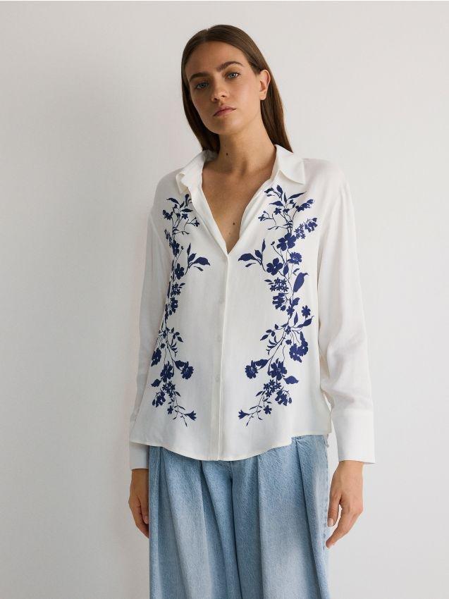 Multicolour Viscose Shirt, , large image number 0