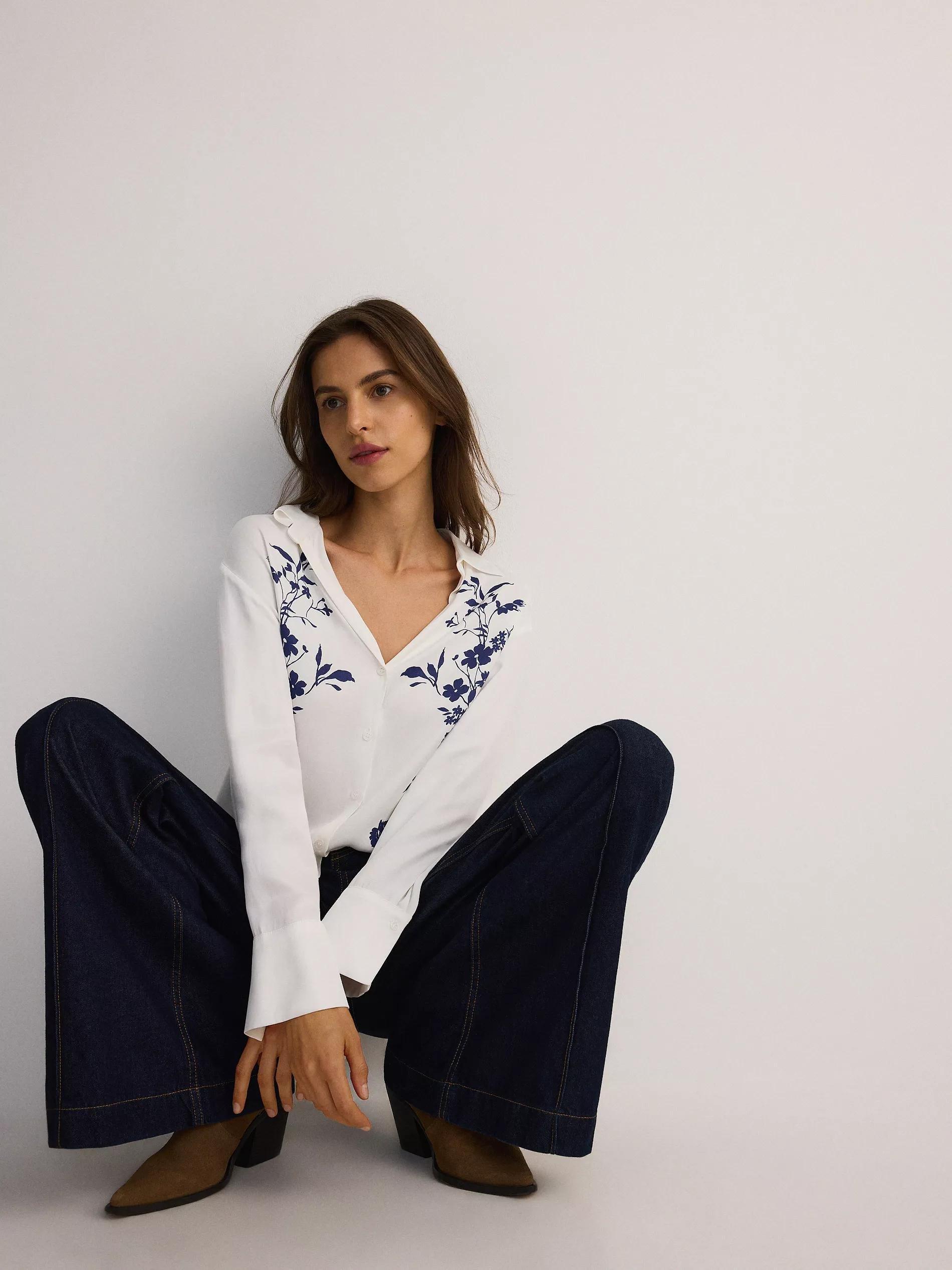 Multicolour Viscose Shirt, , large image number 4