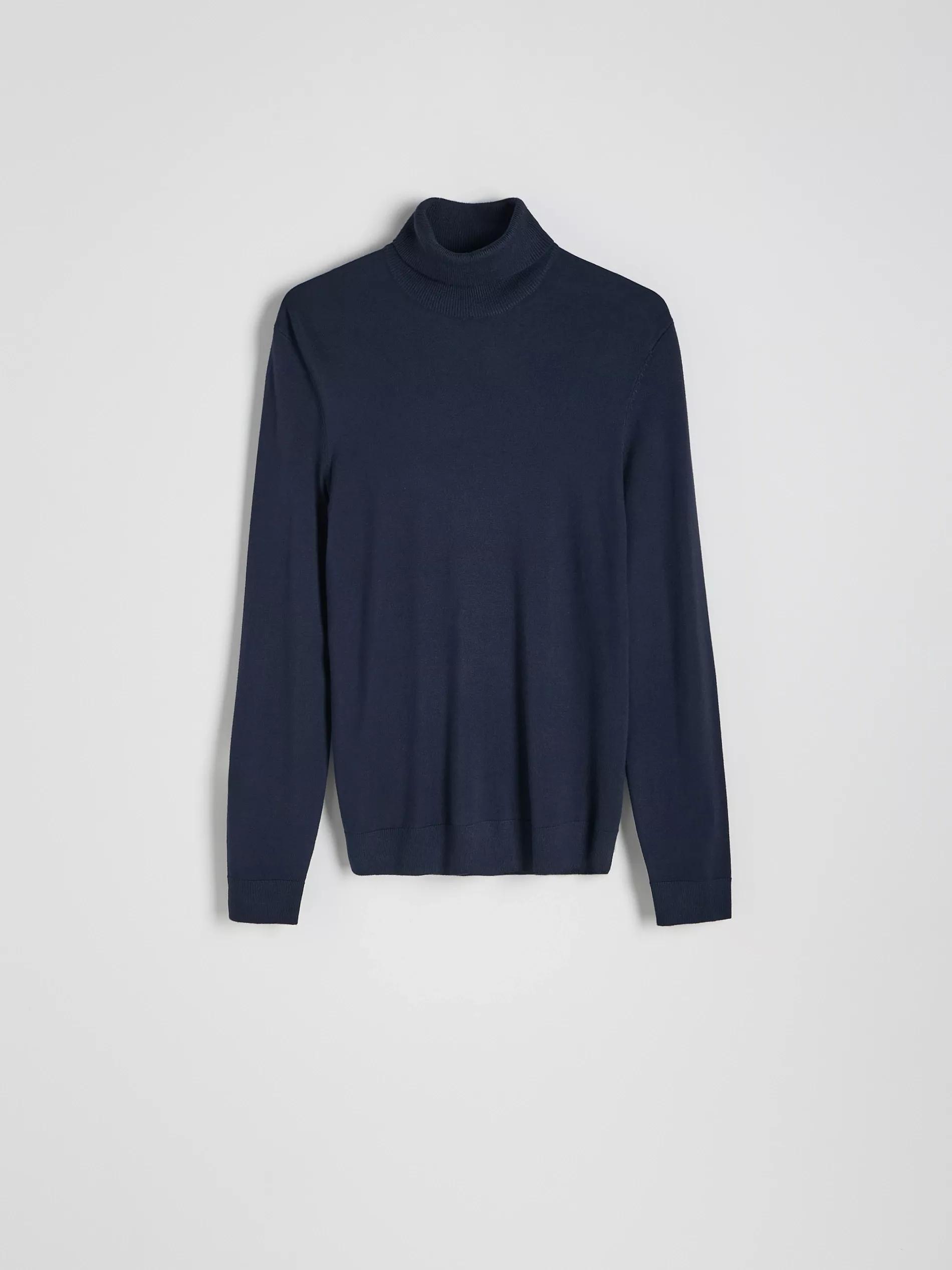 NAVY Viscose rich turtleneck, , medium