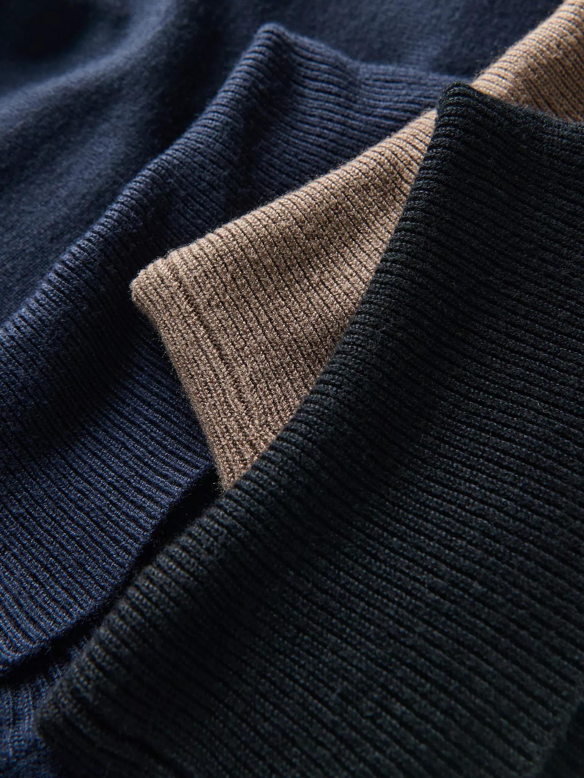 NAVY Viscose rich turtleneck, , large image number 1