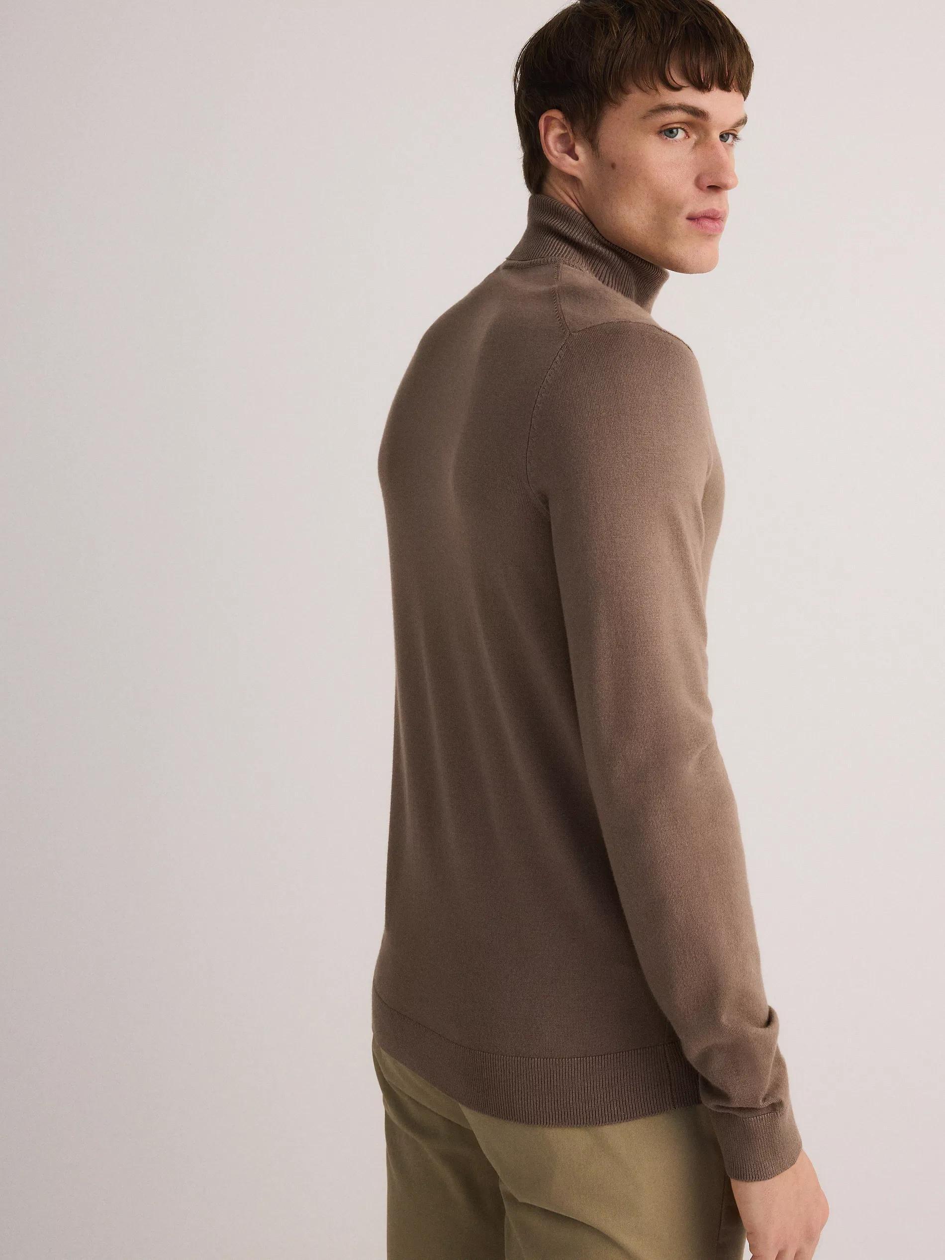 COFFEE Viscose rich turtleneck, , large image number 3