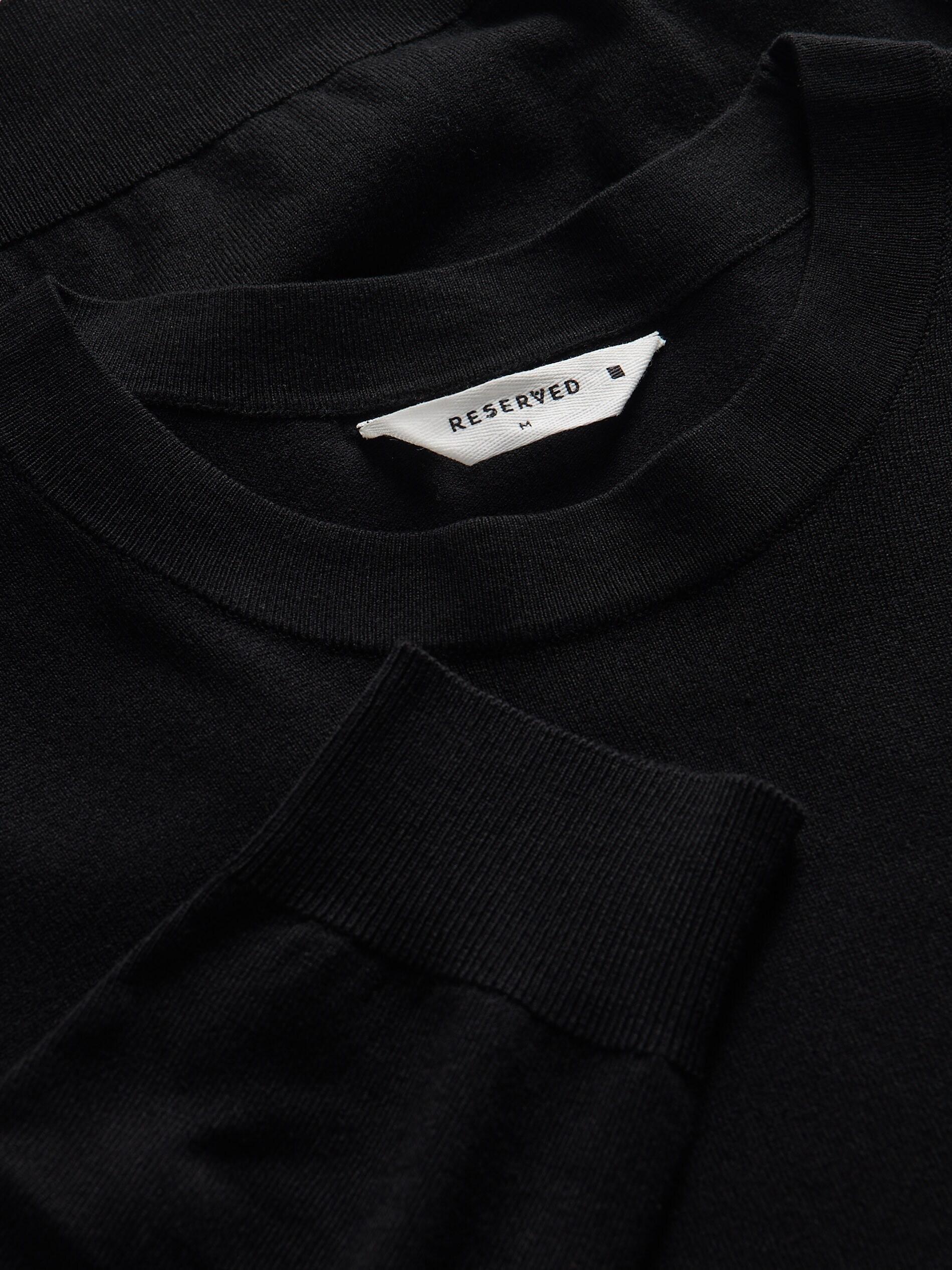 Black Sweater Made Of Mostly Viscose Material, Black, large image number 5