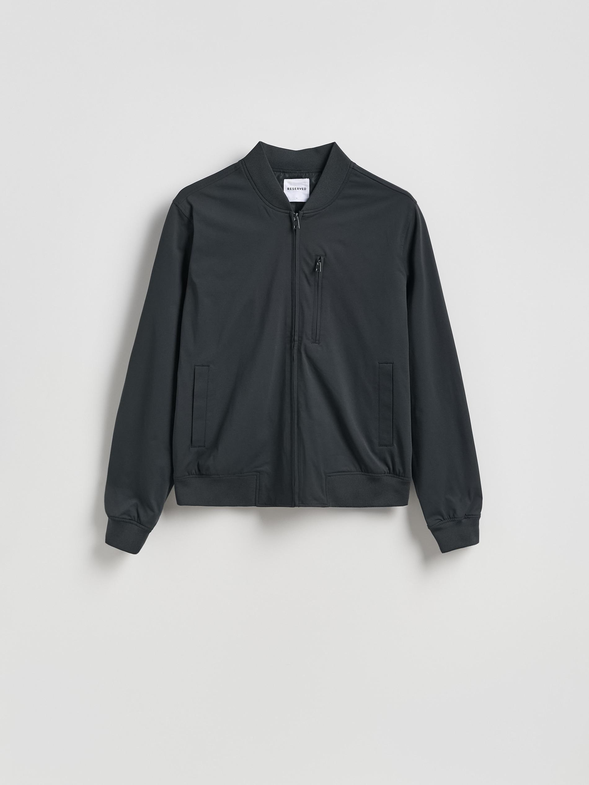 Black Bomber Jacket, Black, large image number 0