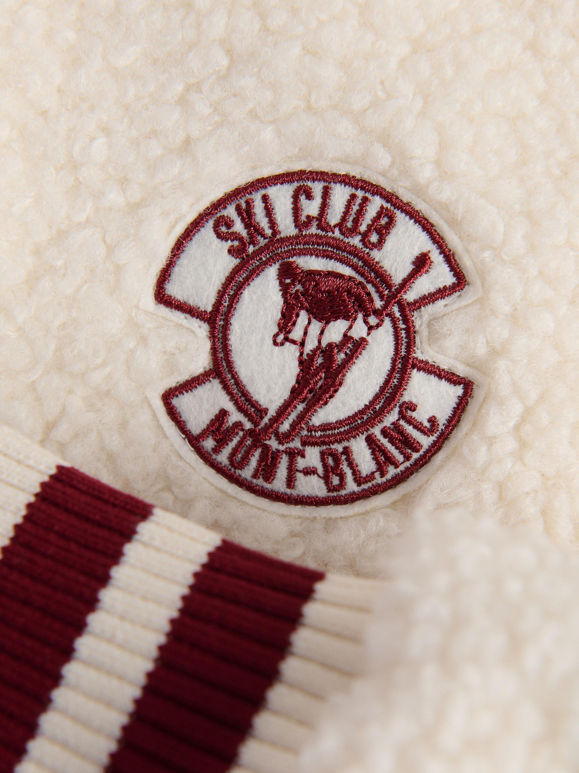 Cream Fleece Sweatshirt With Stand Up Collar, Ivory, large image number 5