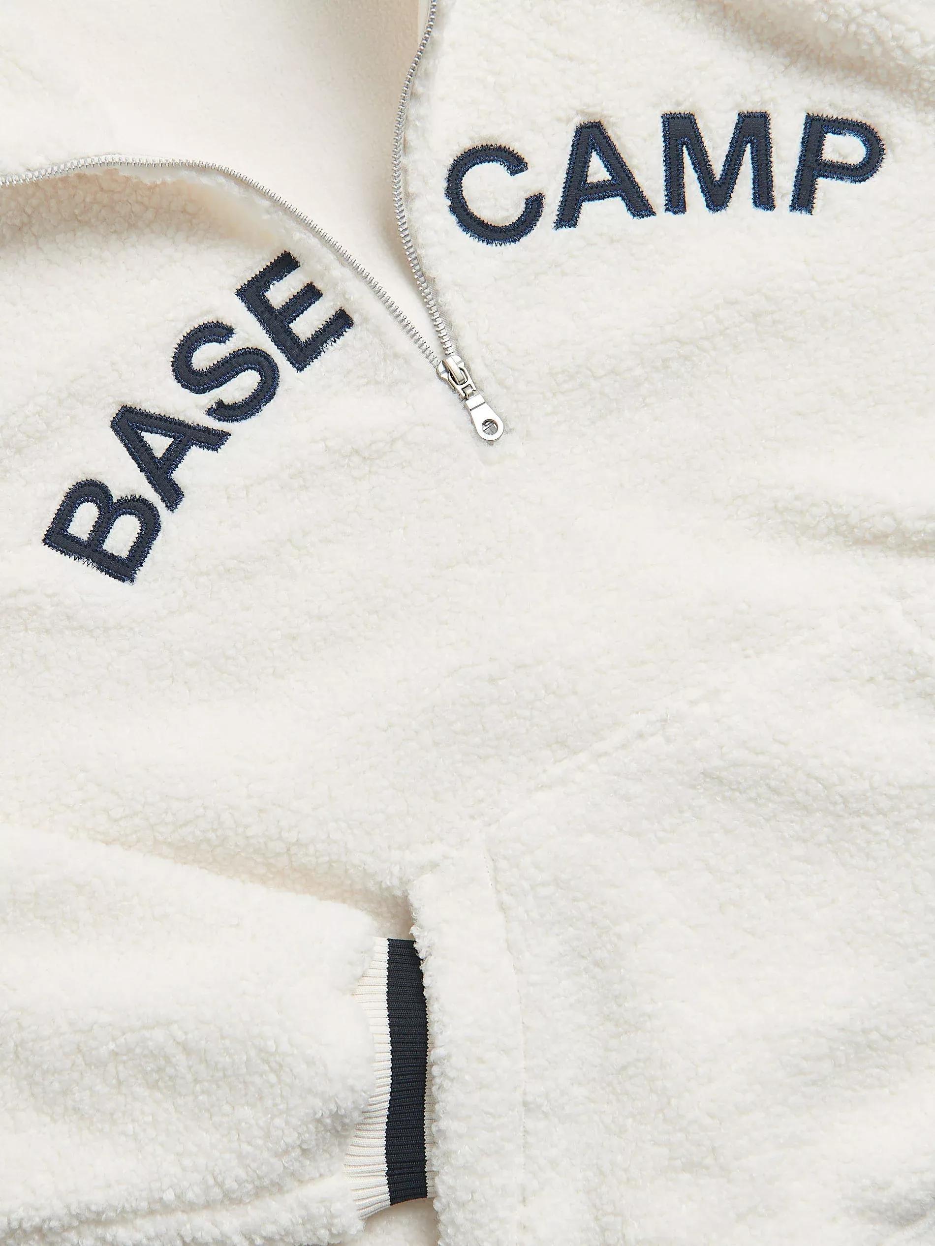 Navy Fleece Sweatshirt With Stand Up Collar, Navy, large image number 5