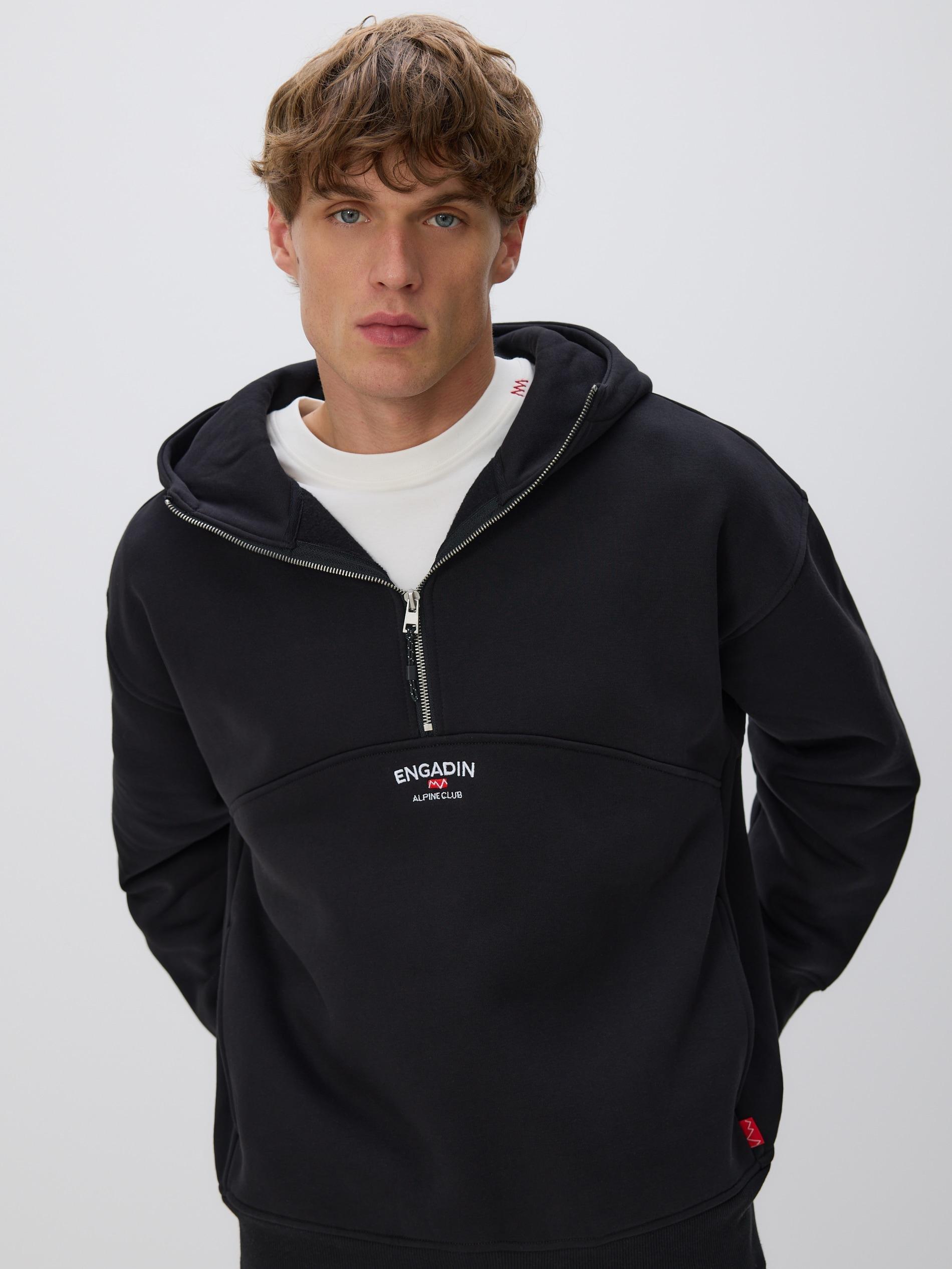 Black Hoodie, Black, medium