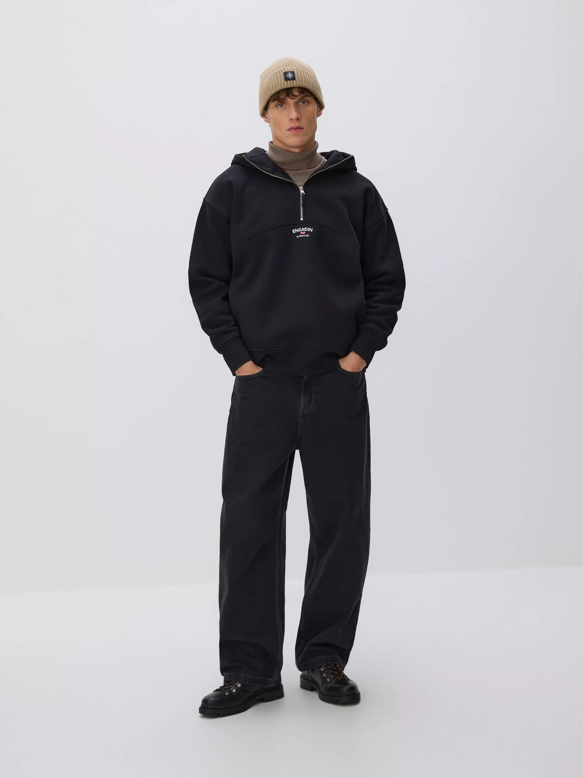 Black Hoodie, Black, large image number 1