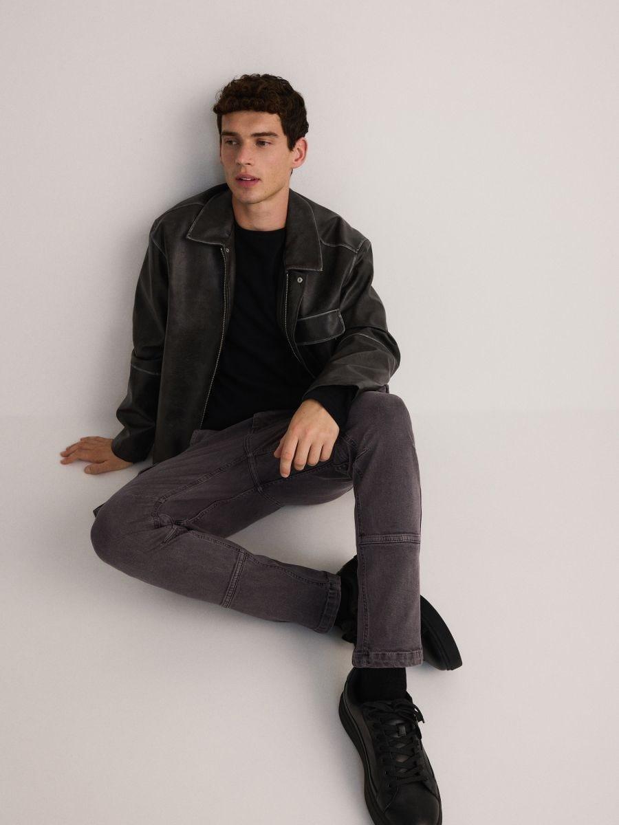 Black Regular Sweater, Black, large image number 0