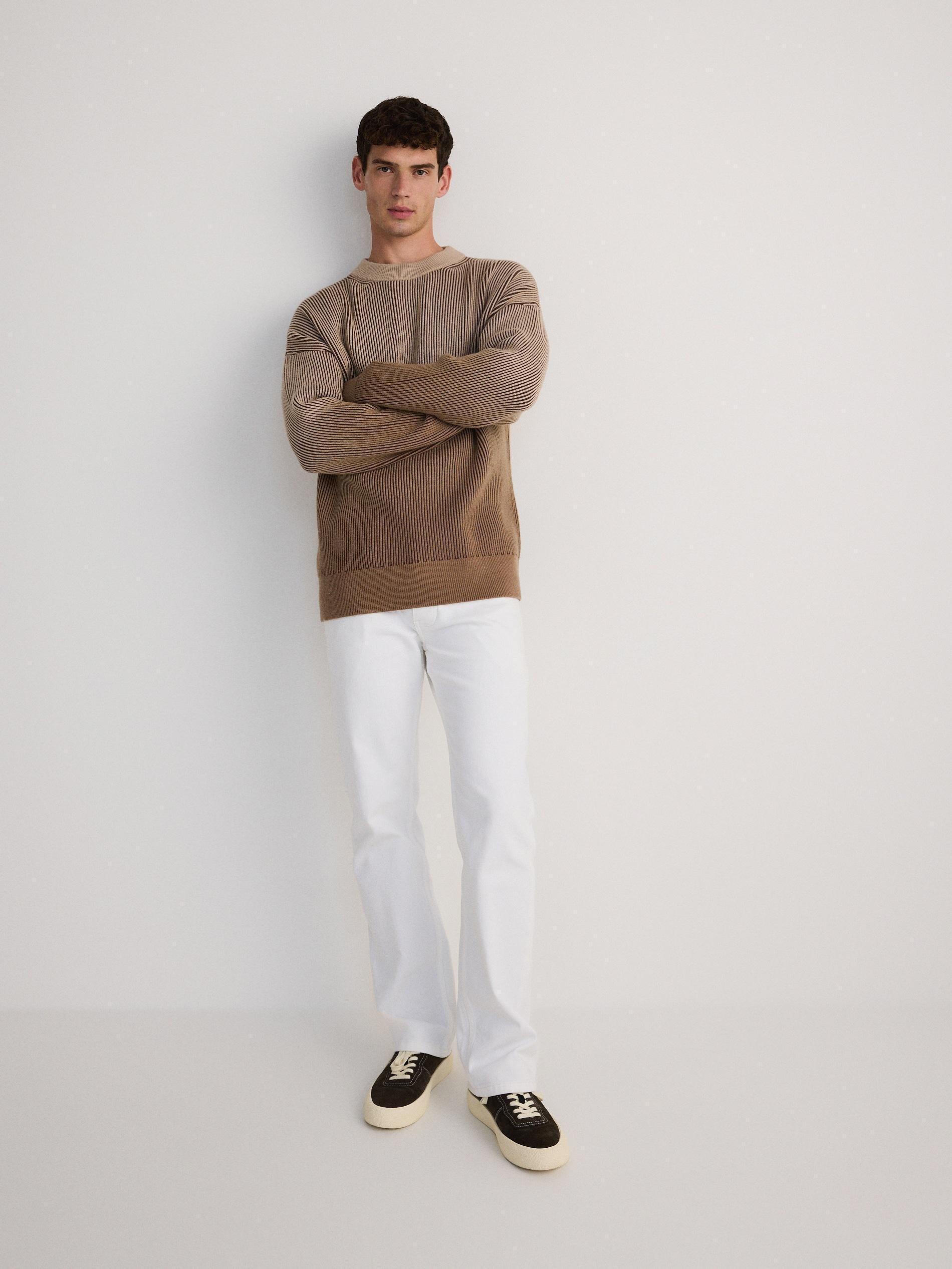 Beige Sweater With Ombre Effect, , large image number 1