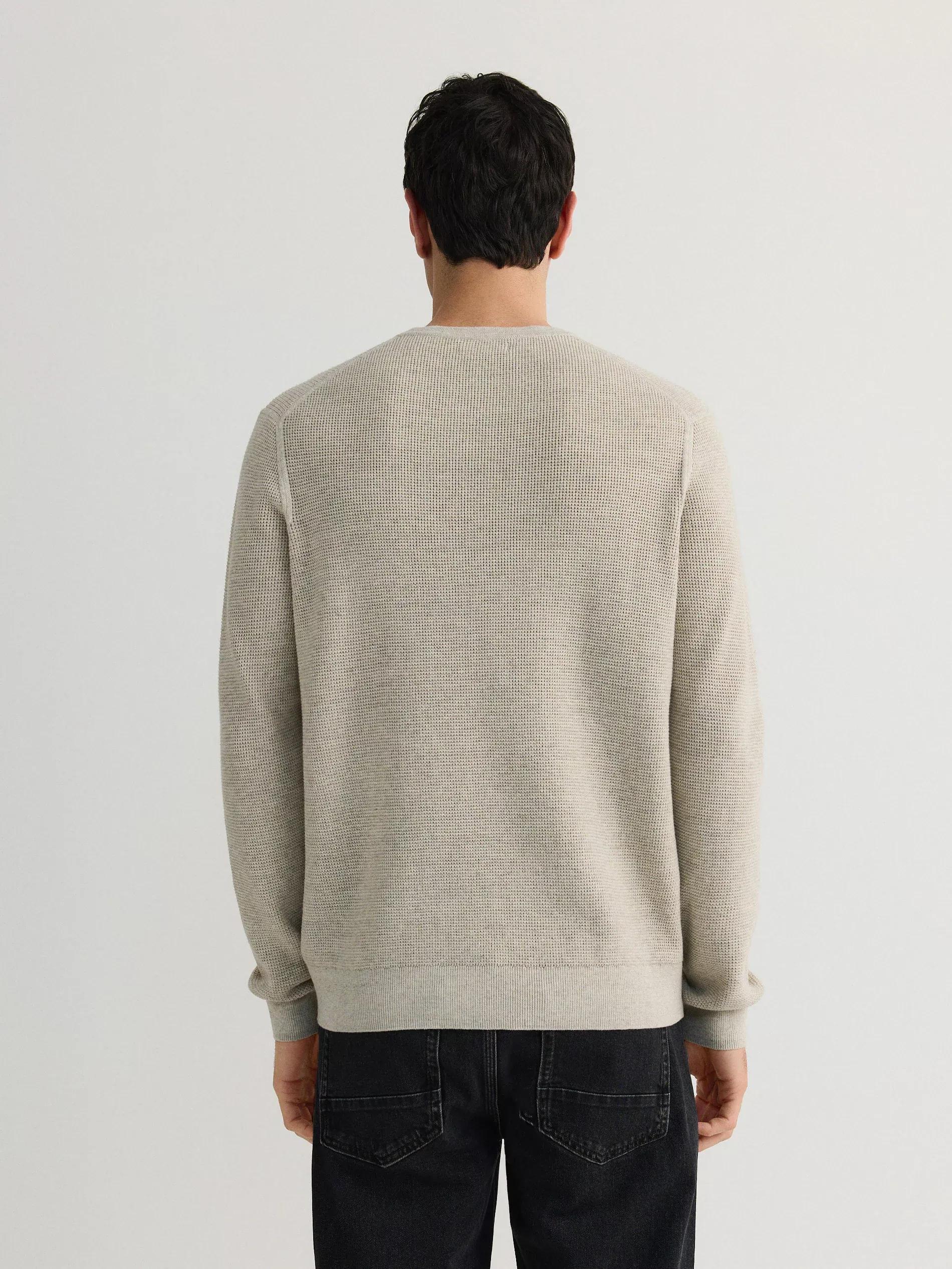 Beige Sweater With A High Cotton Content, , large image number 3