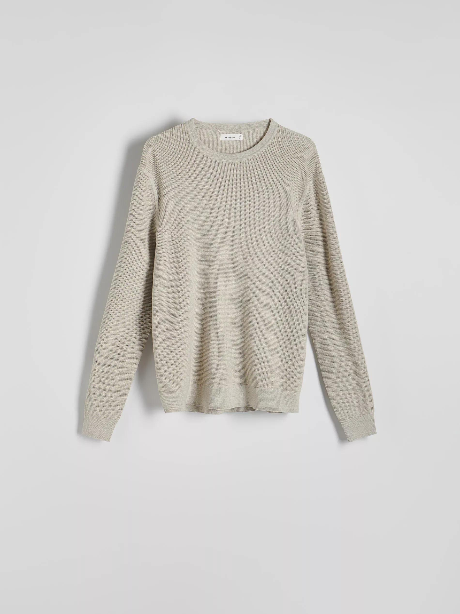 Beige Sweater With A High Cotton Content, , large image number 4
