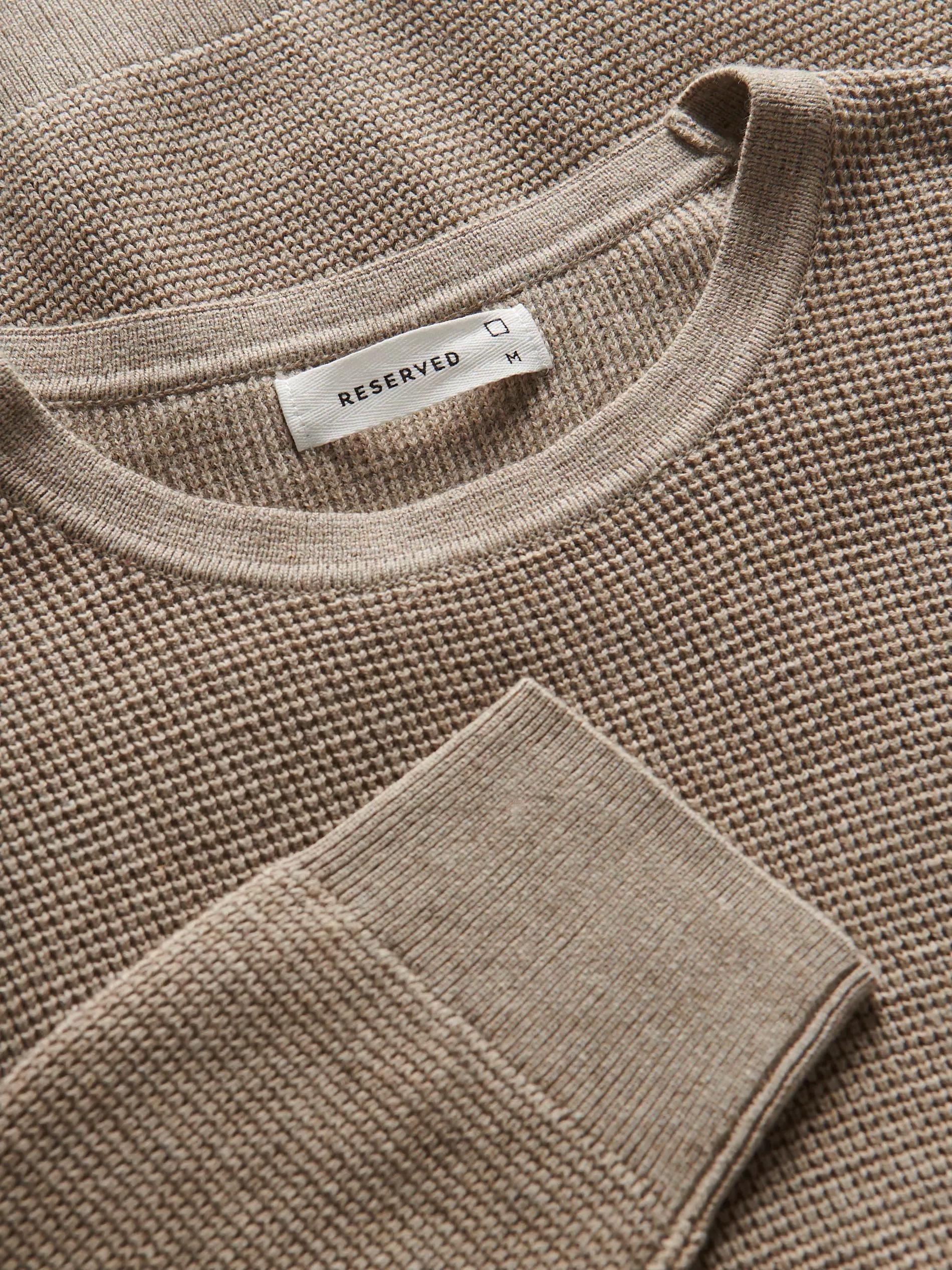 Beige High Cotton Content Sweater, , large image number 5