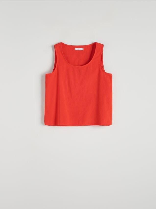 Red Round Neck Top, , large image number 0