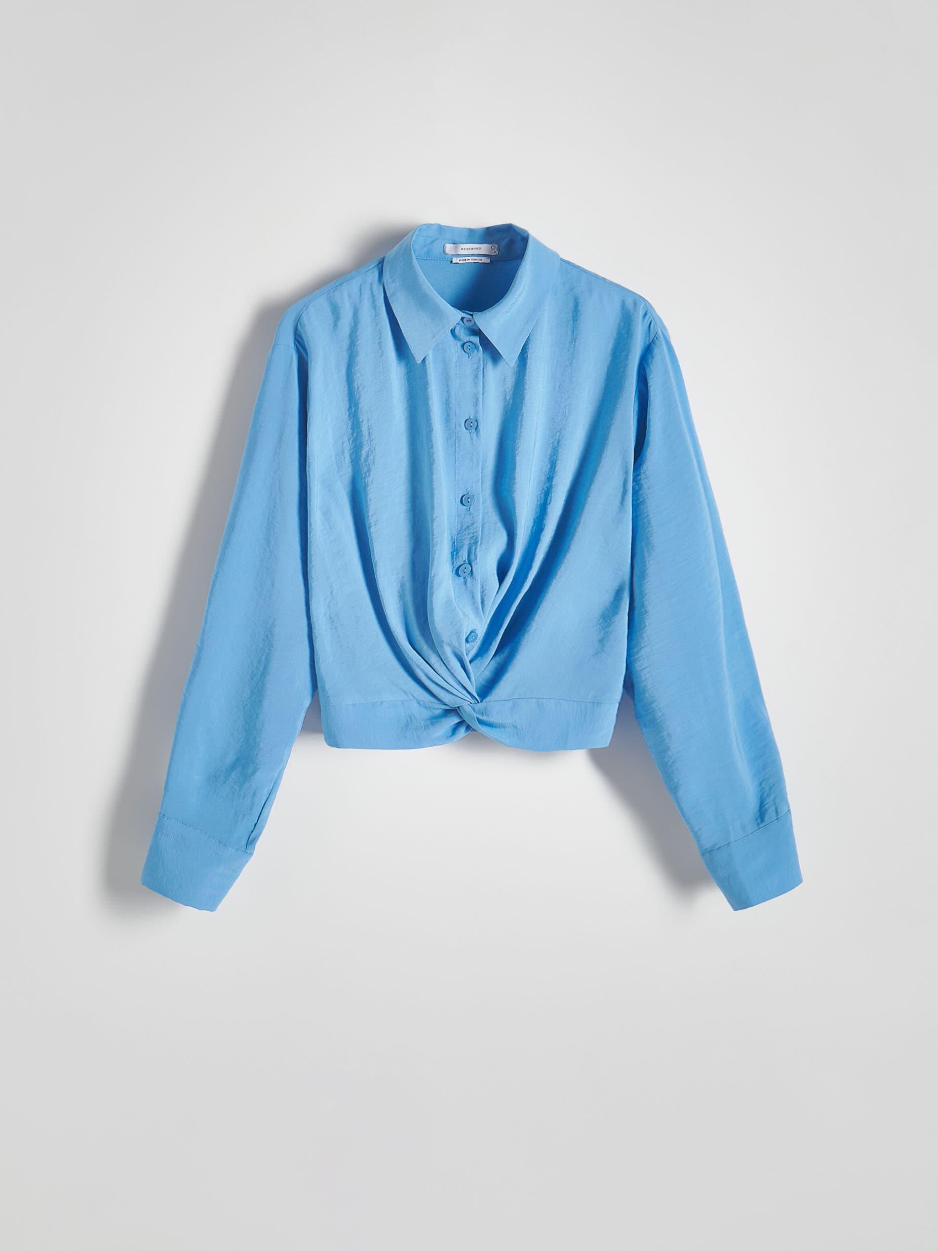 Blue Detailed Long Sleeve Shirt, , large image number 5