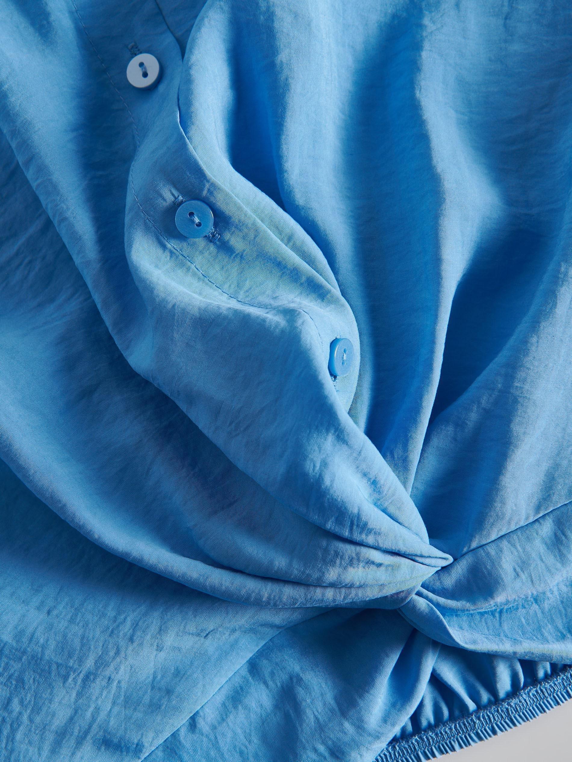 Blue Detailed Long Sleeve Shirt, , large image number 6