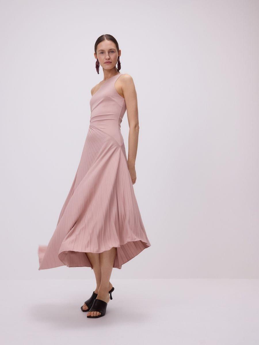 Pink Dress With Decorative Piping, , large image number 0
