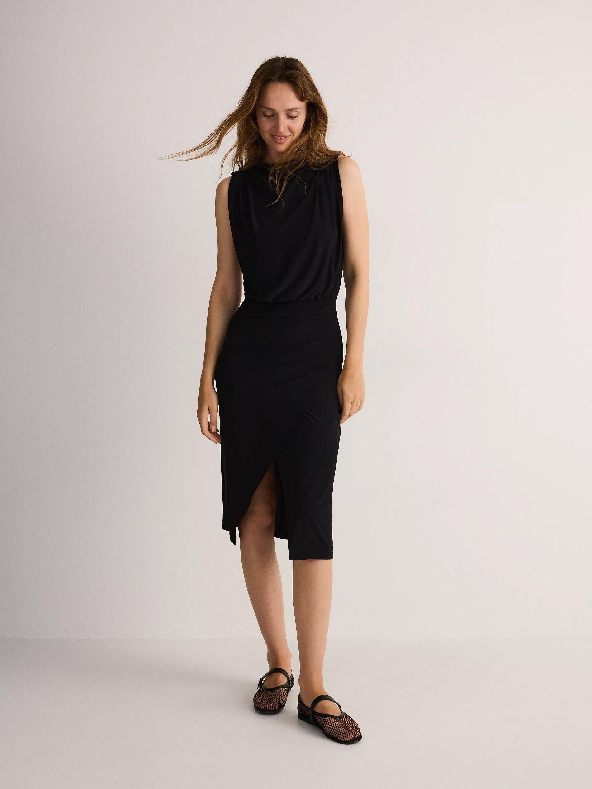 Black Sleeveless Dress, , large image number 1