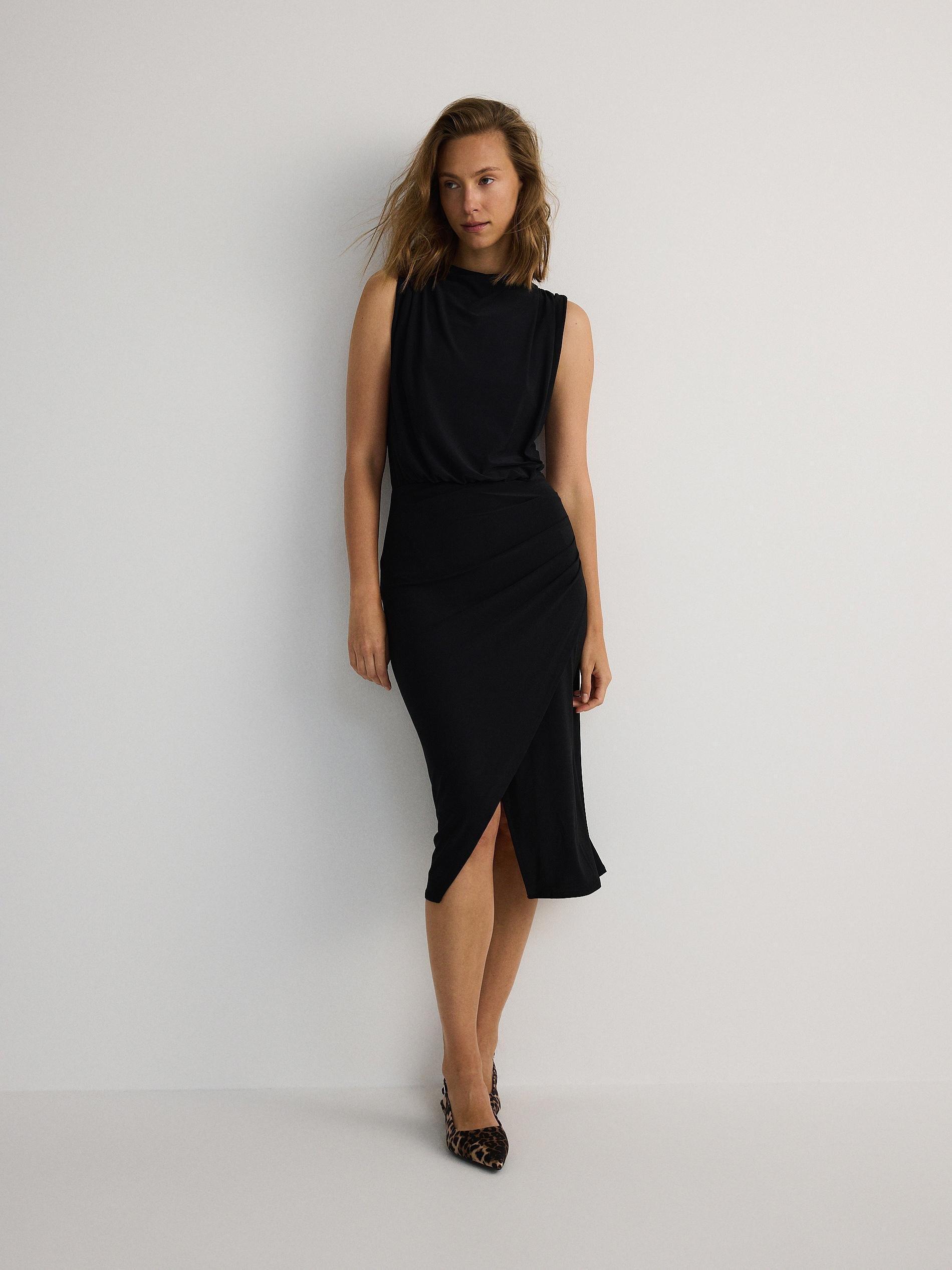 Black Sleeveless Dress, , large image number 2