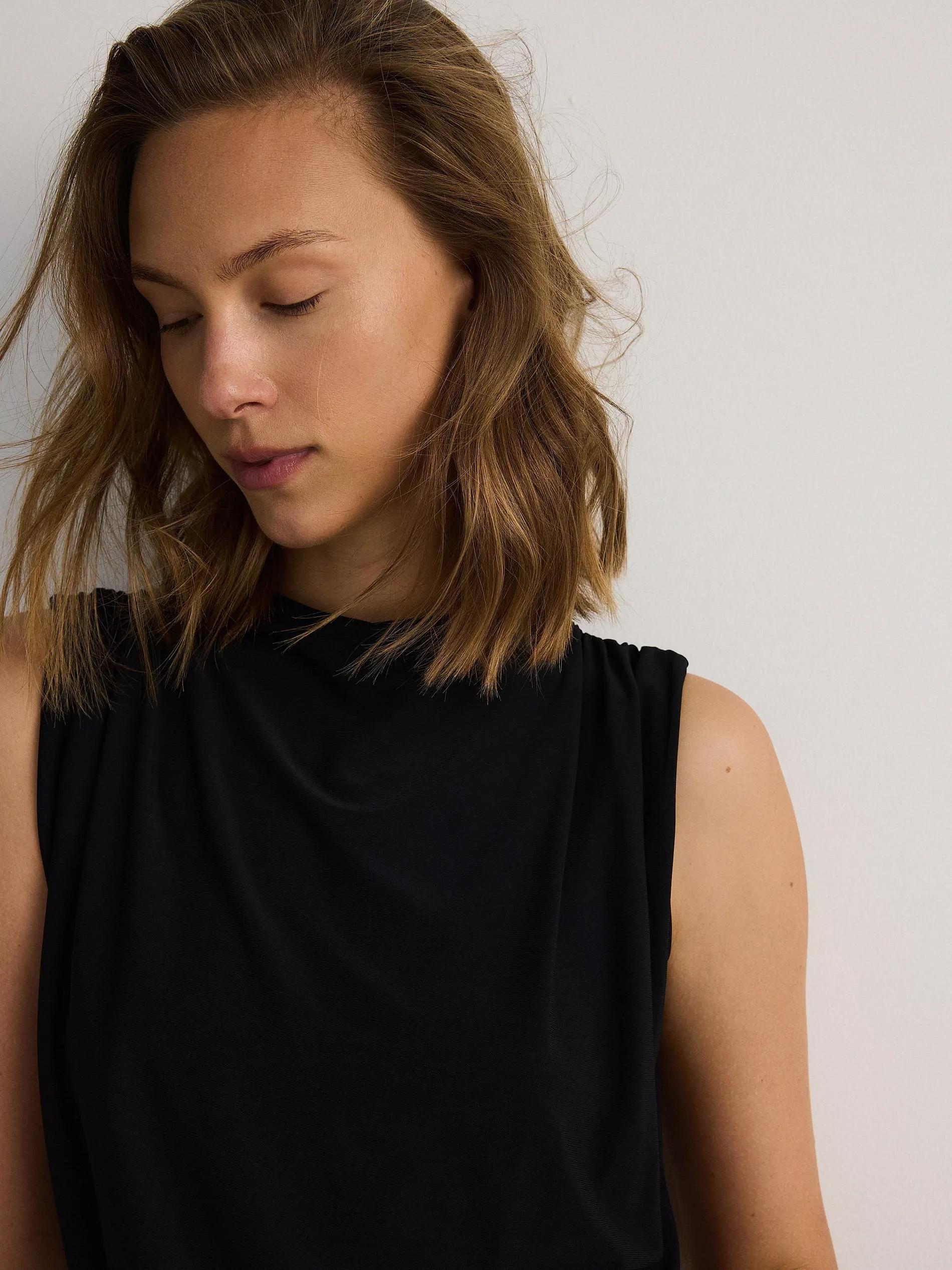 Black Sleeveless Dress, , large image number 5