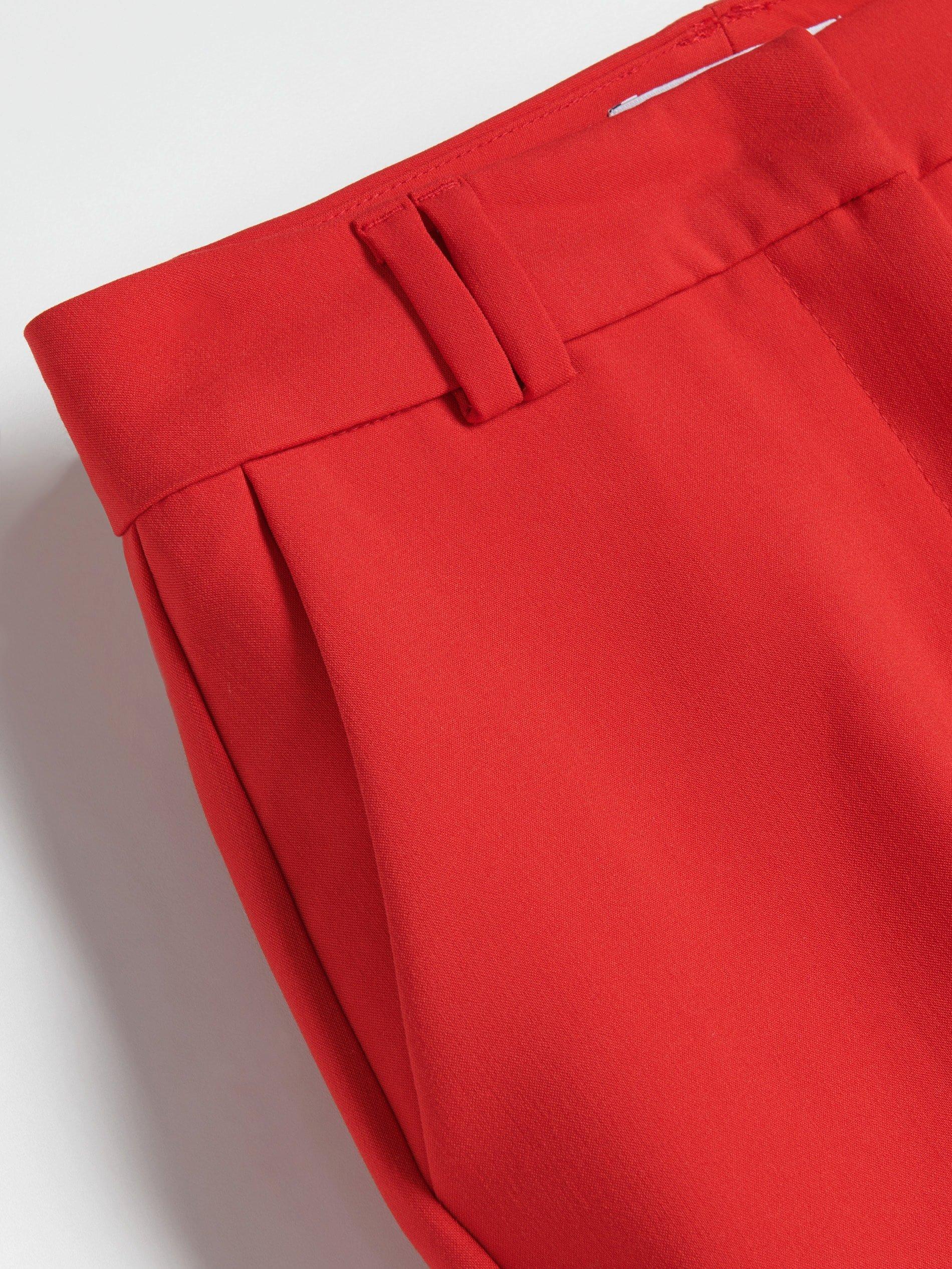 Red Pressed Crease Cigarette Trousers, , large image number 4