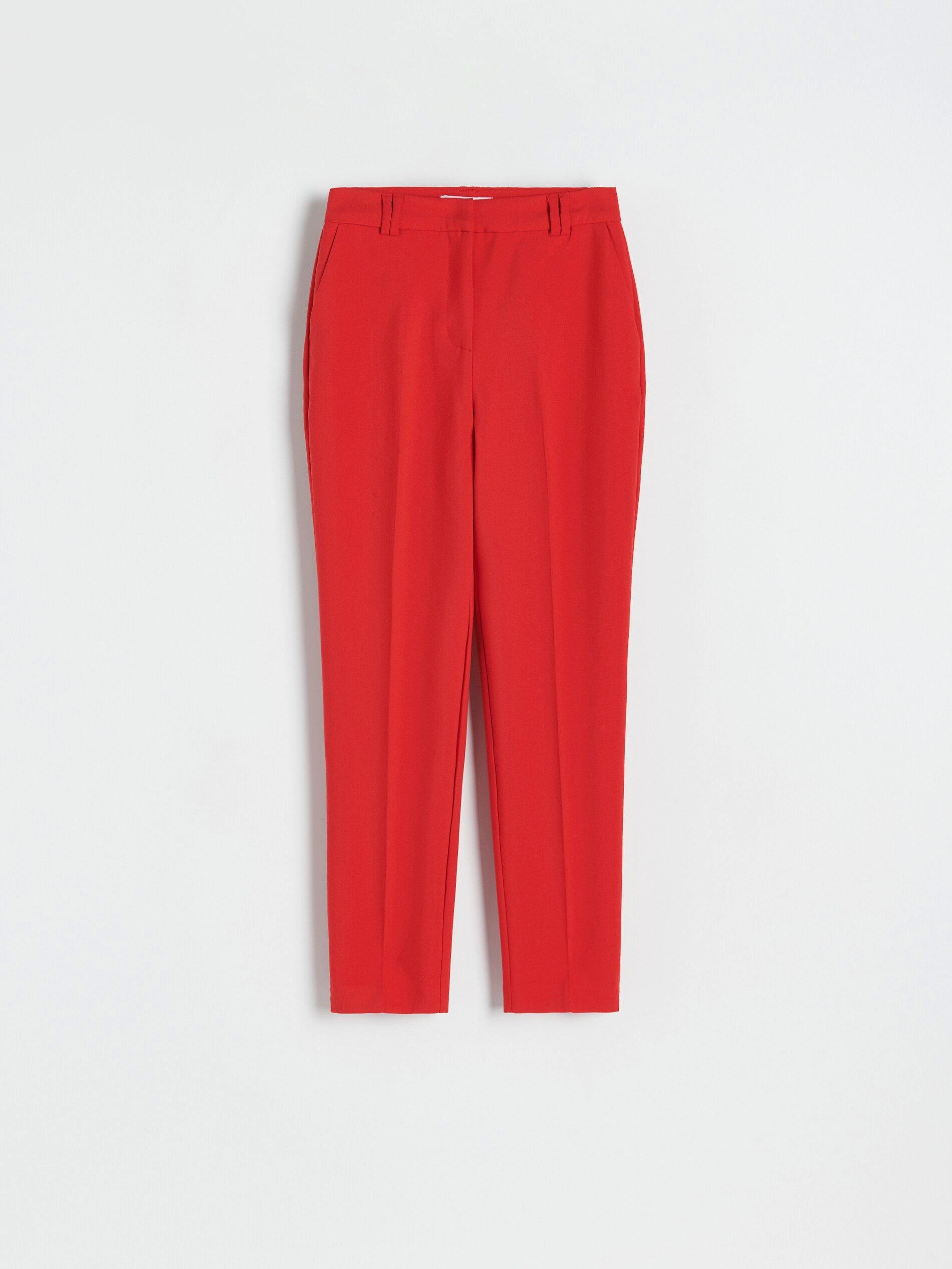 Red Pressed Crease Cigarette Trousers, , large image number 5