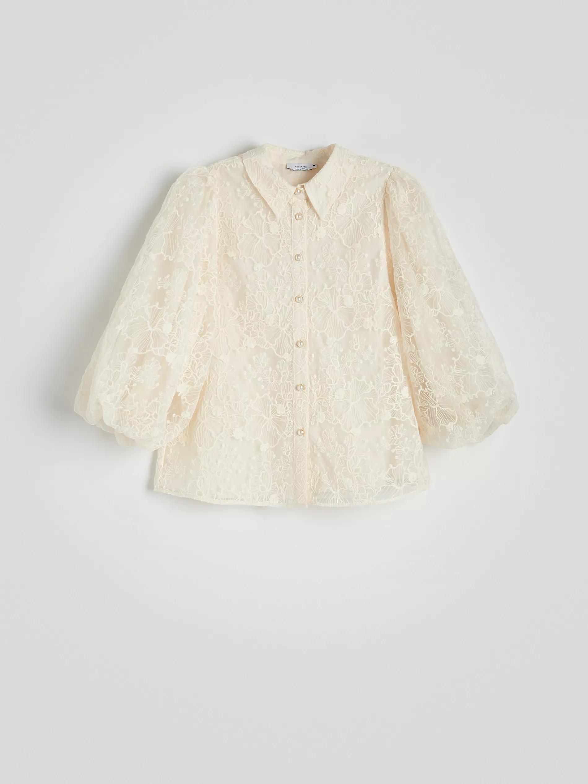 Beige Blouse With Decorative Embroidery, , large image number 2