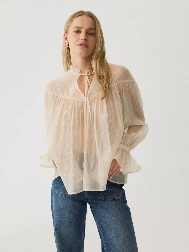 Beige Blouse, , large image number 0
