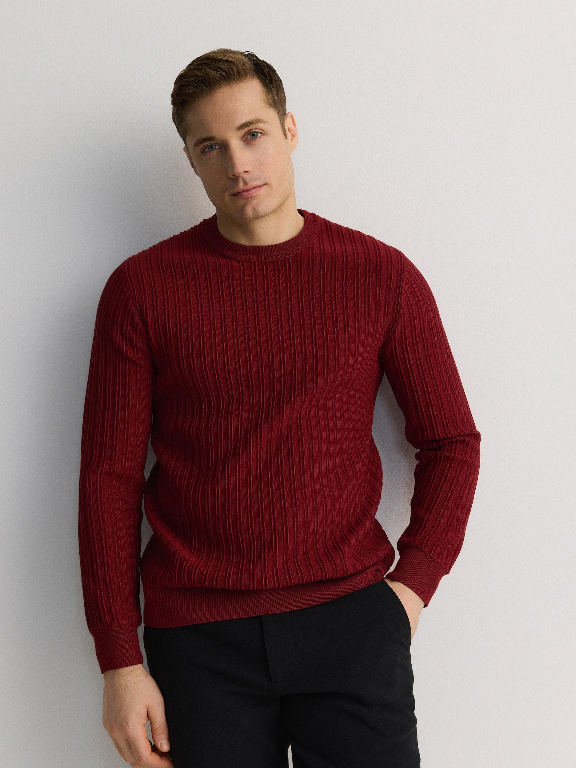 Red Sweater With High Viscose Content, , large image number 2