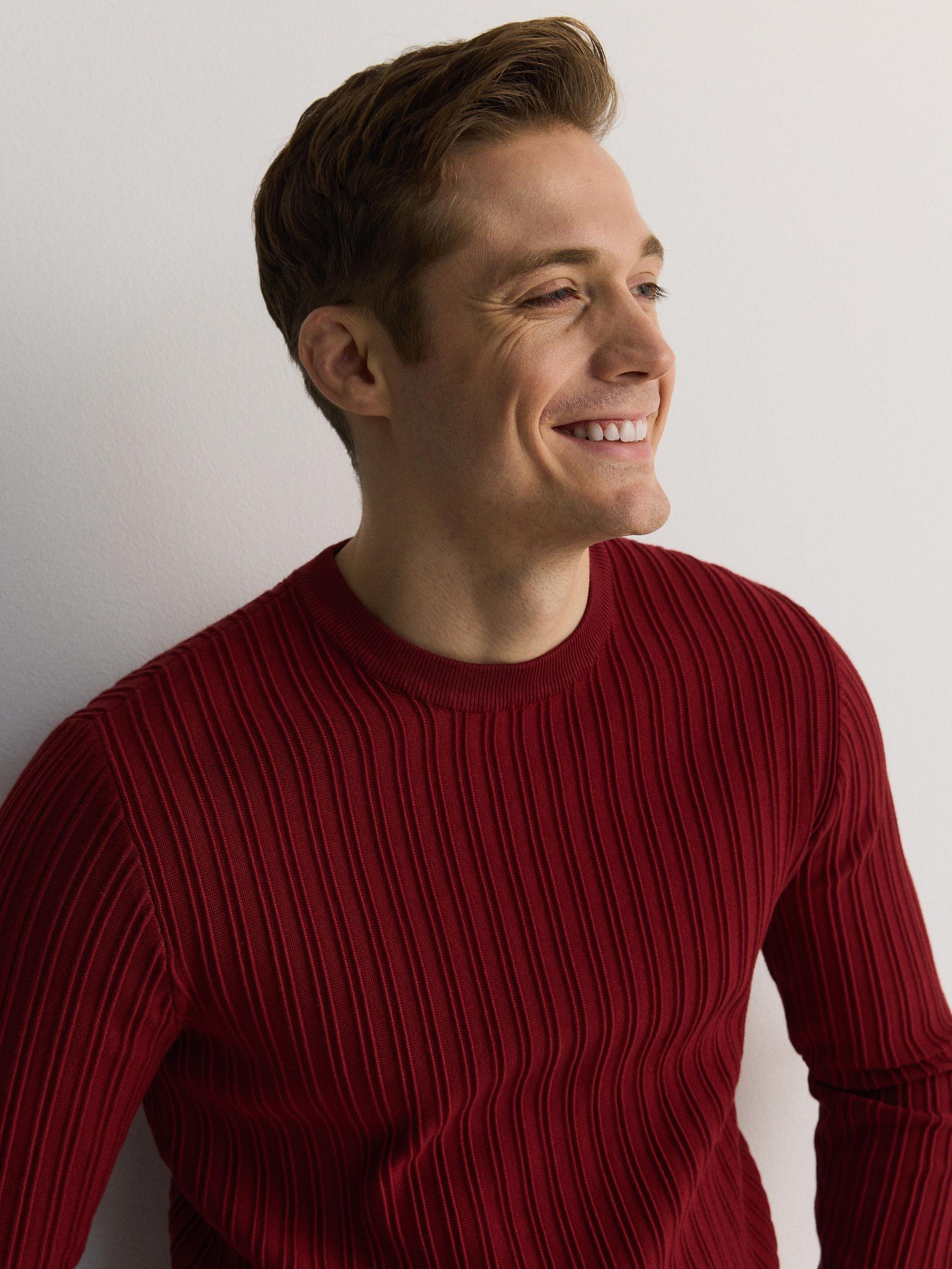 Red Sweater With High Viscose Content, , large image number 4