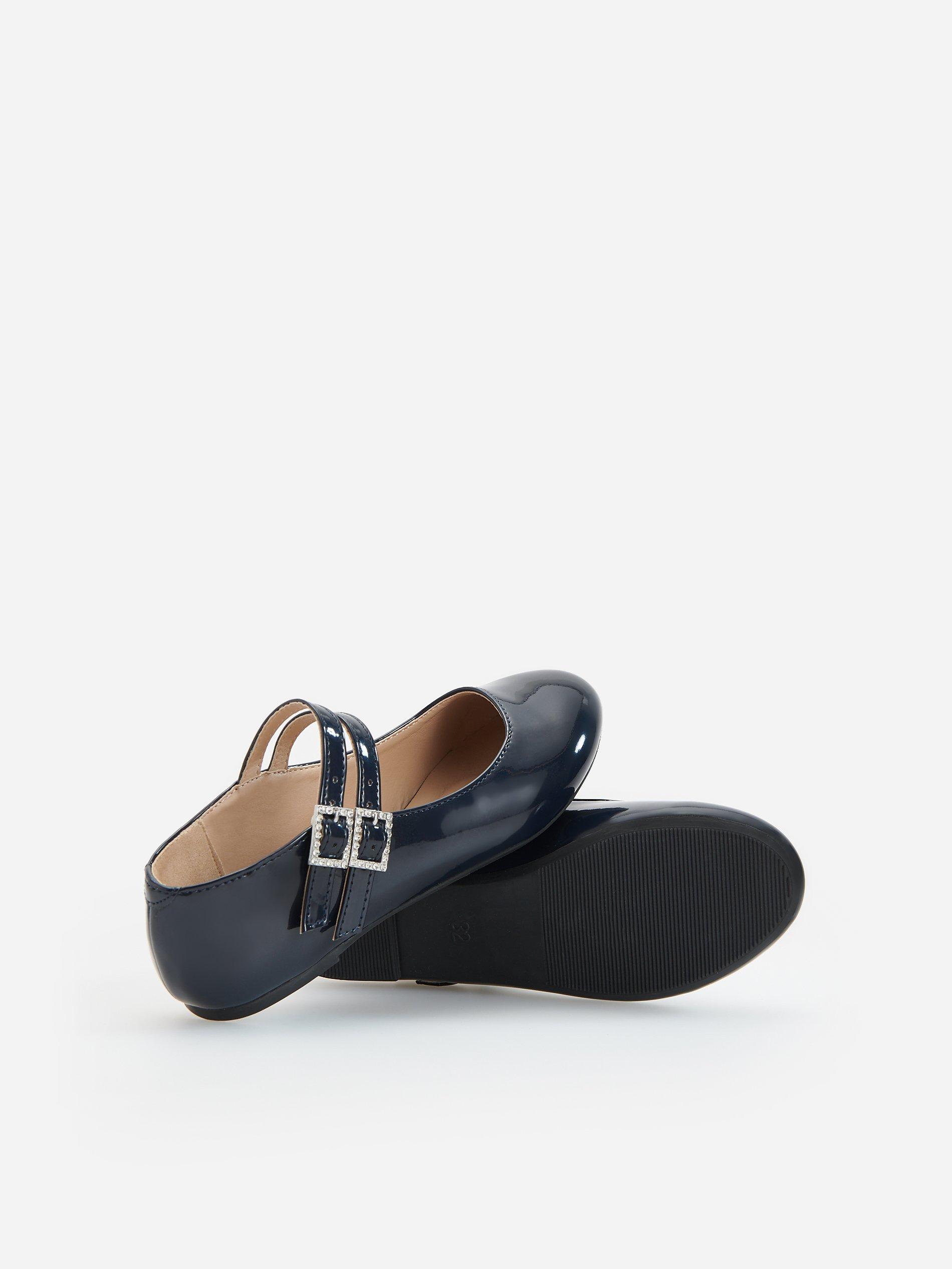 Navy High Shine Ballerinas, Kids Girls, , large image number 4